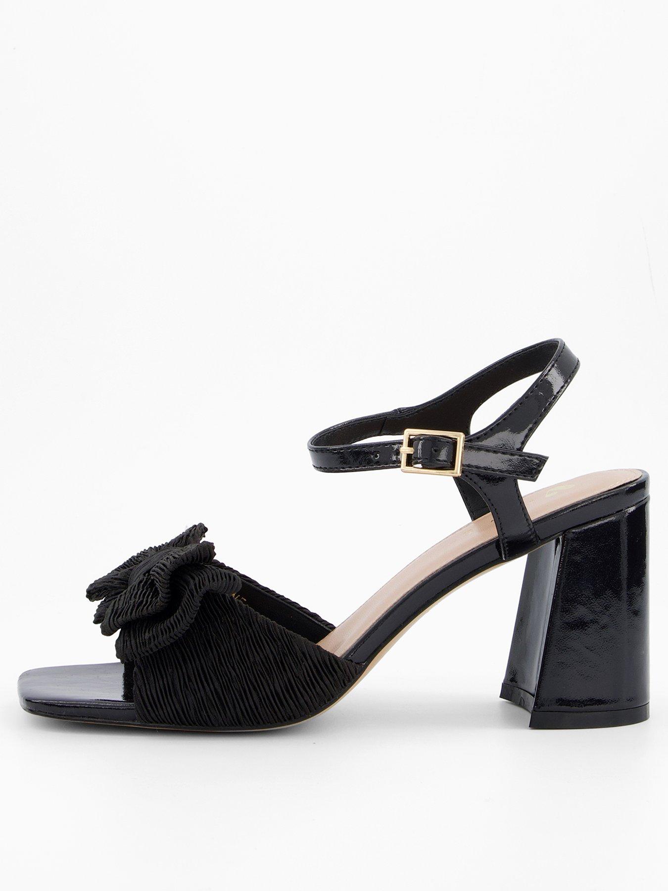 undefined Mid Block Heel Sandal With Bow