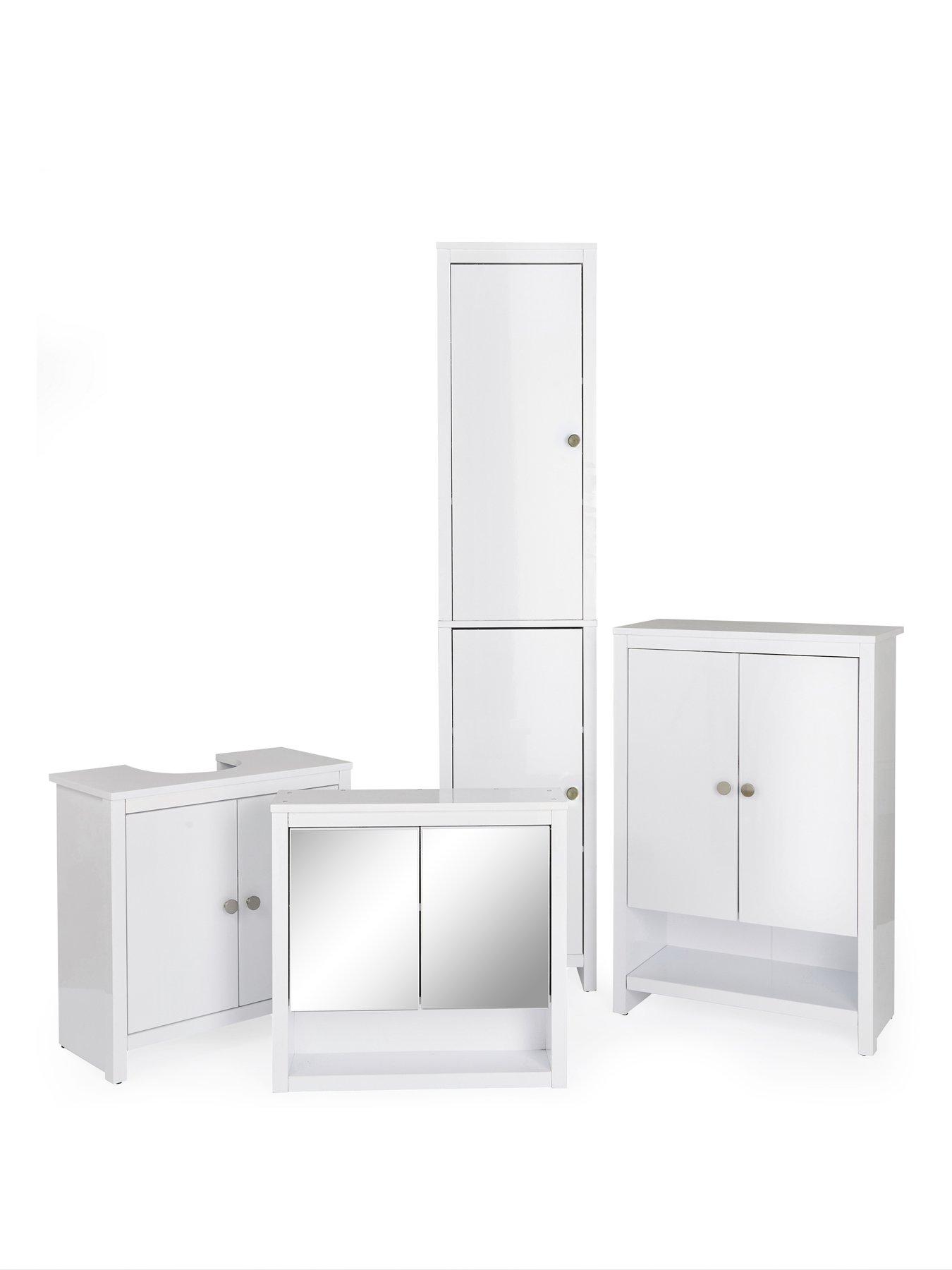 Image 7 of 7 of Very Home Bramford&nbsp;Low Bathroom Cabinet - White Gloss