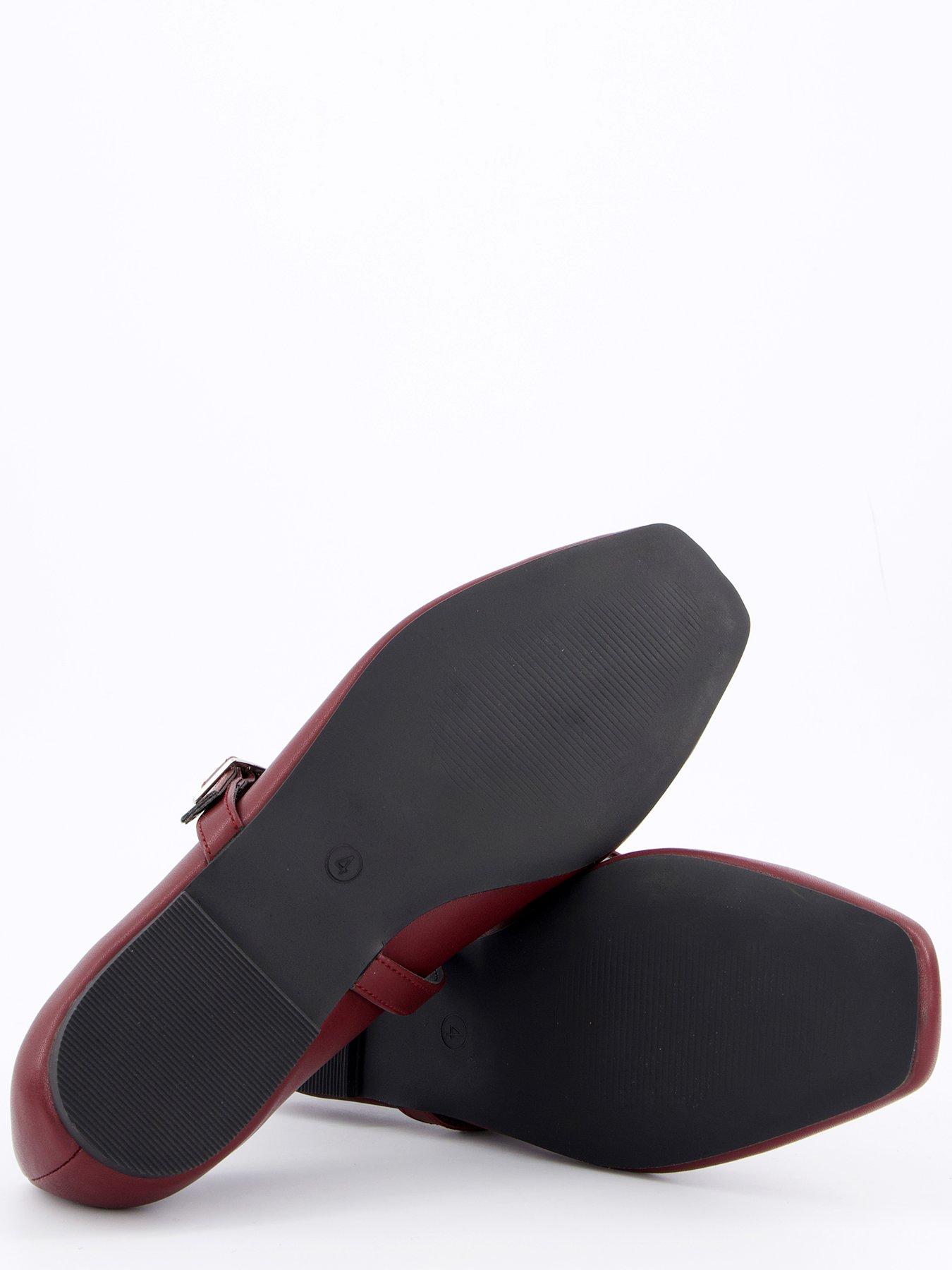  image of v-by-very-square-toe-ballerina-burgundy