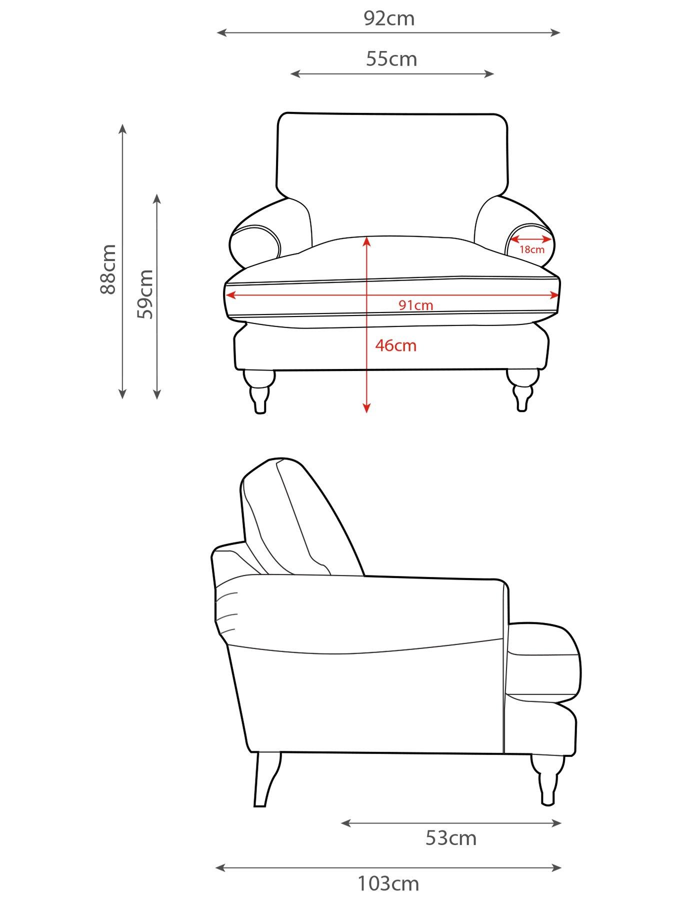 Image 7 of 7 of Very Home Kendal Fabric Armchair&nbsp;- Made to order in the UK