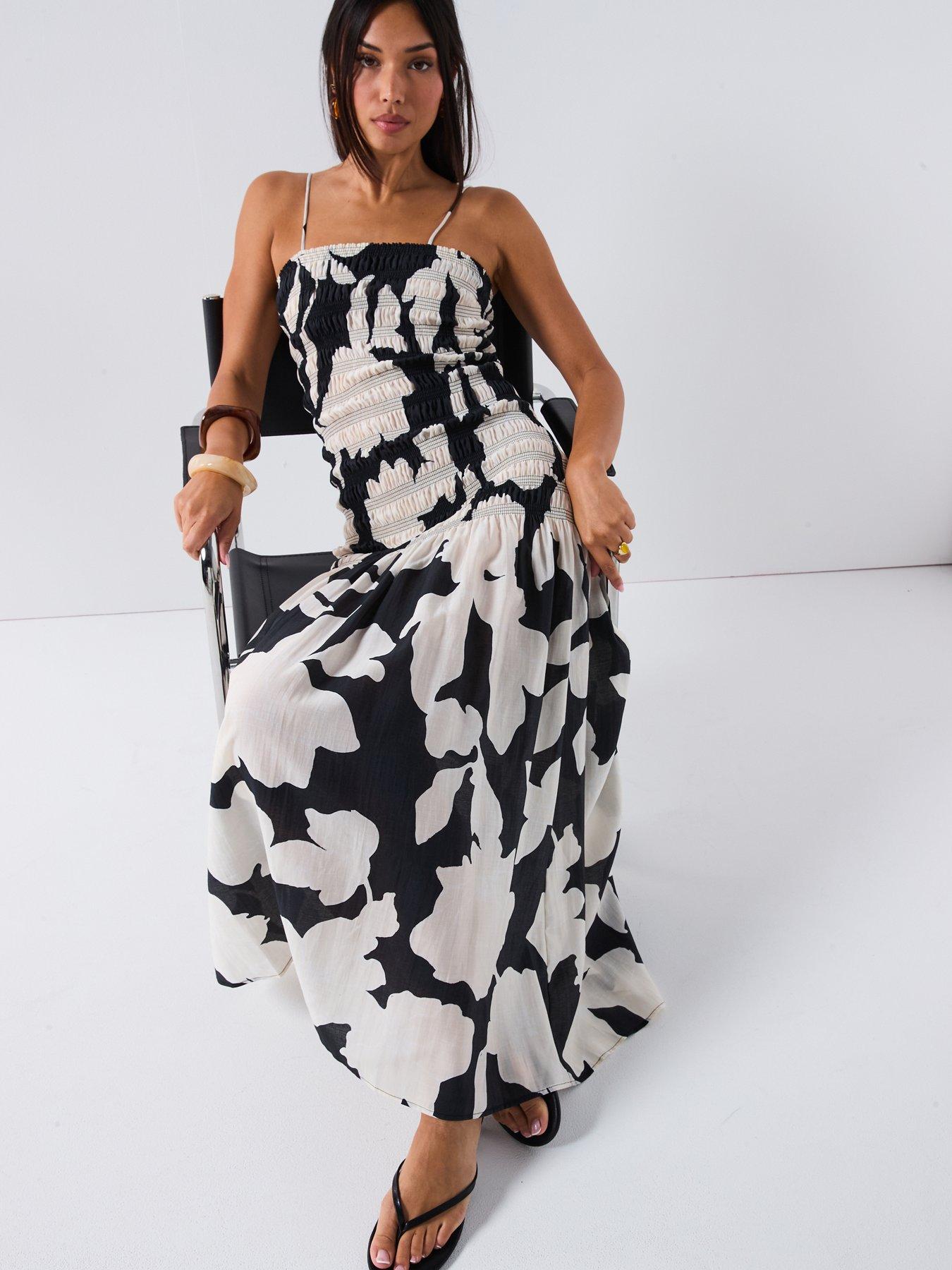 Vmjosie 2 4 Short Volume Dress Birch Aop Flower