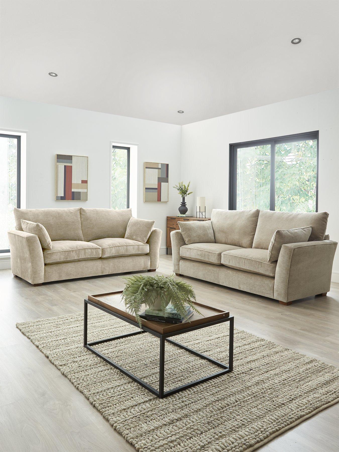 The Very Collection Strata 3 + 2 Seater Fabric Sofa Set (Buy  &  SAVE!) - Made to order in the UK