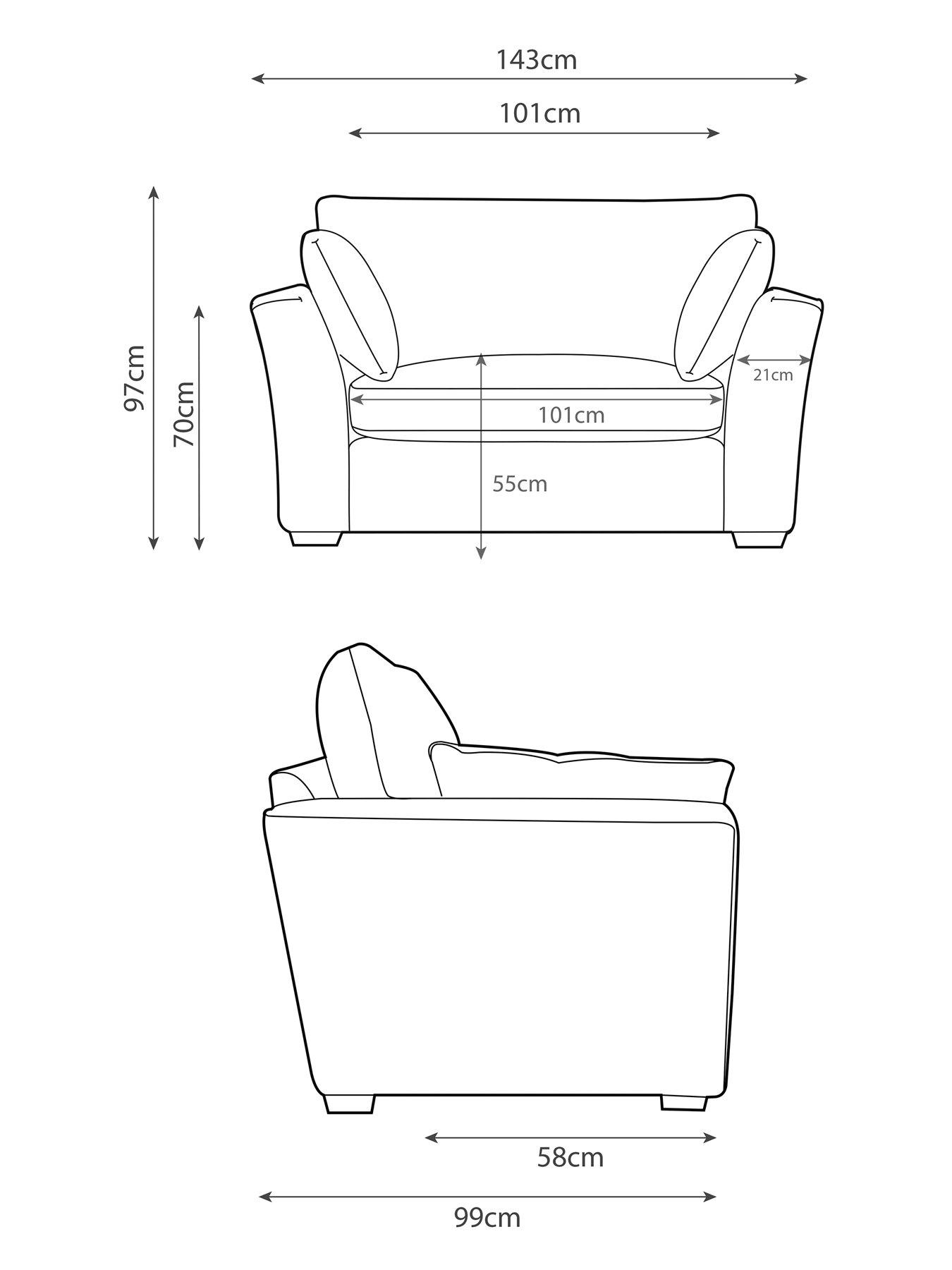 Image 7 of 7 of Very Home Strata Fabric Snuggle&nbsp;Chair&nbsp;- Made to order in the UK