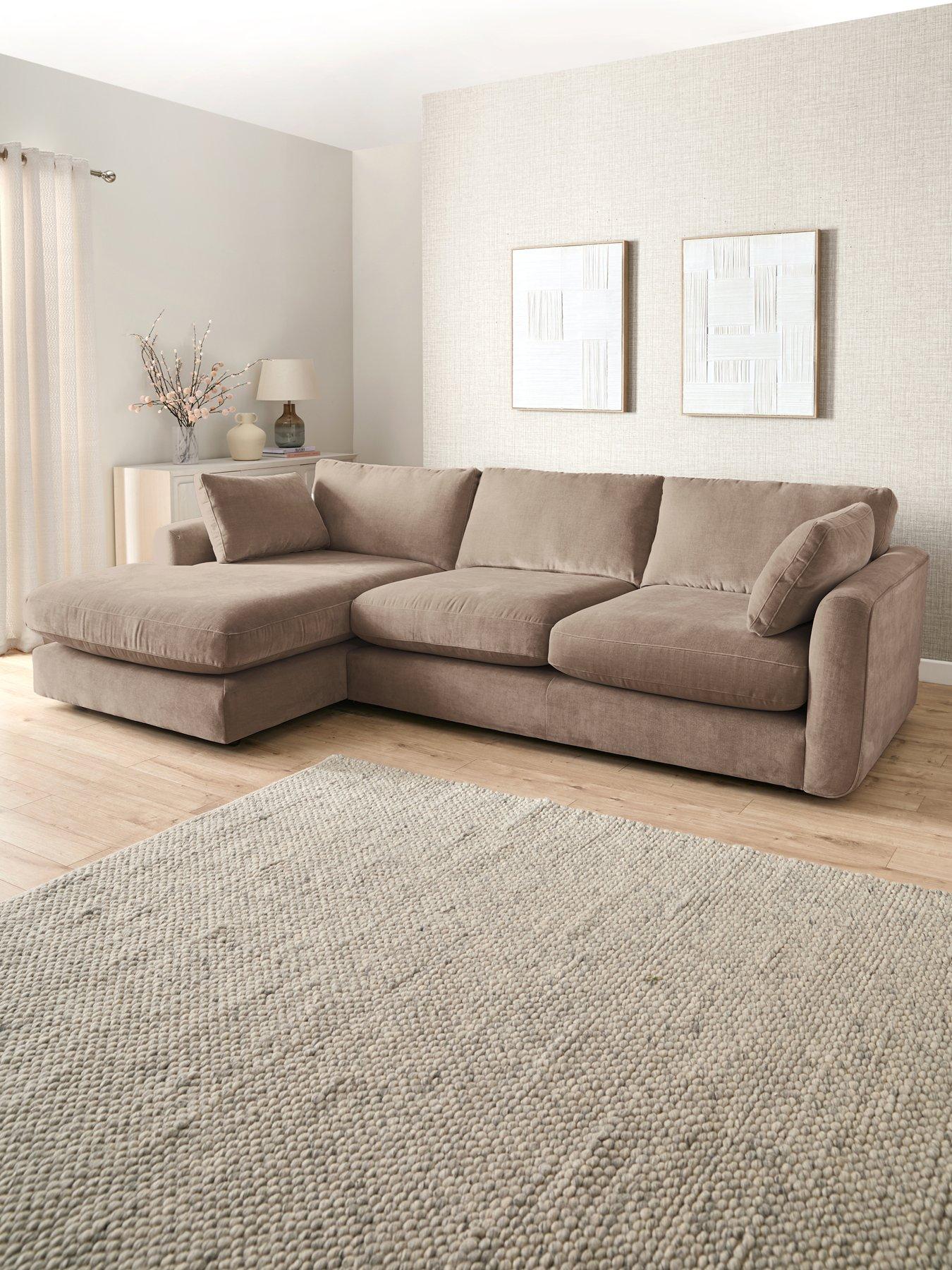 The Very Collection Monte Carlo Fabric Left Hand Corner Chaise Sofa - Made to order in the UK