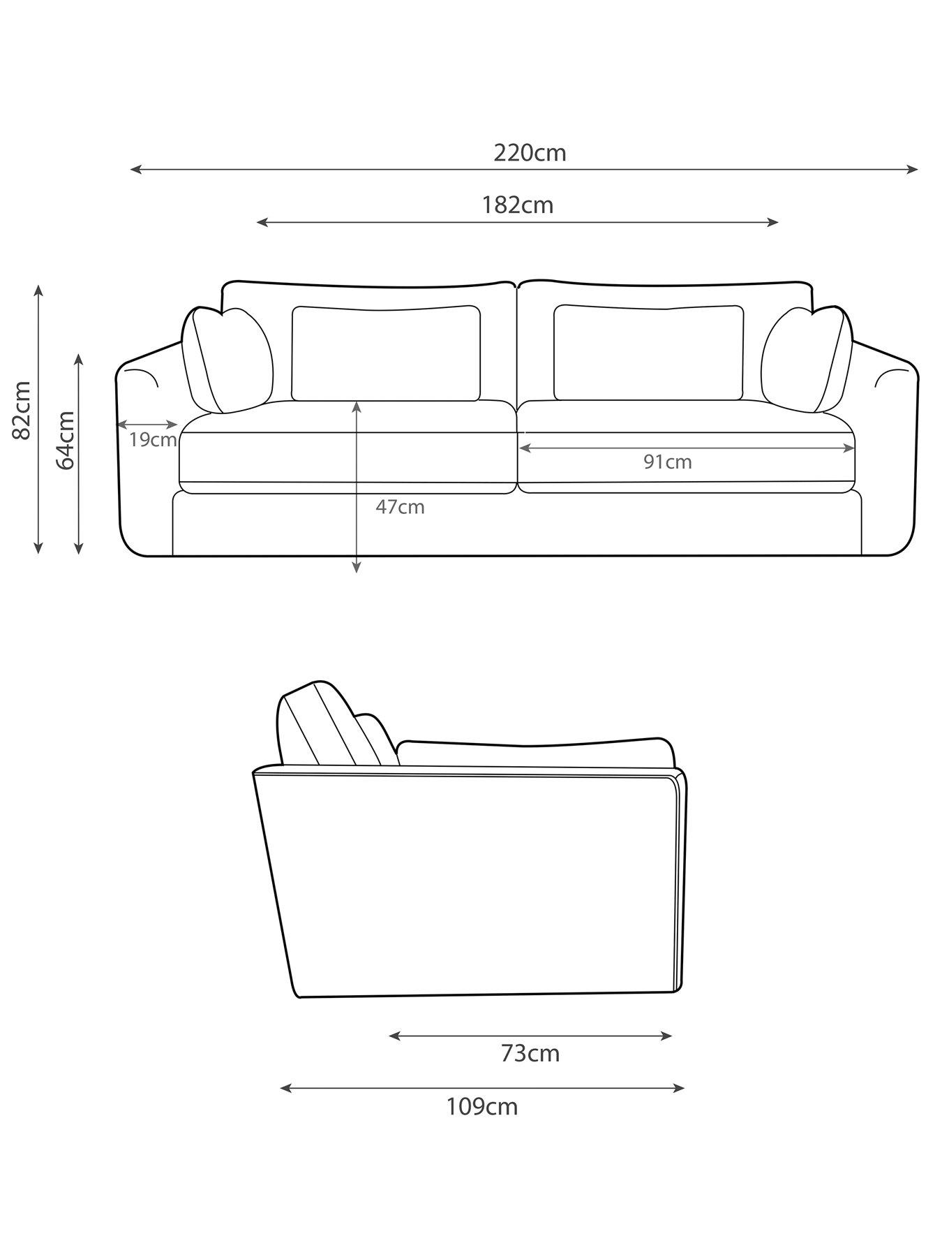 Image 7 of 7 of Very Home Monte Carlo 4 Seater Fabric Sofa&nbsp;- Made to order in the UK