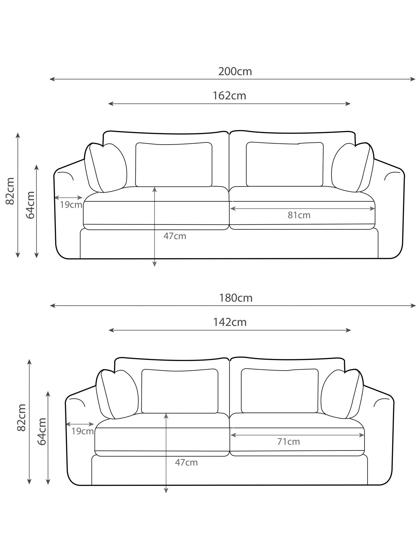 Image 6 of 6 of Very Home Monte Carlo 3 + 2 Seater Fabric Sofa Set (Buy &amp; SAVE!)&nbsp;- Made to order in the UK