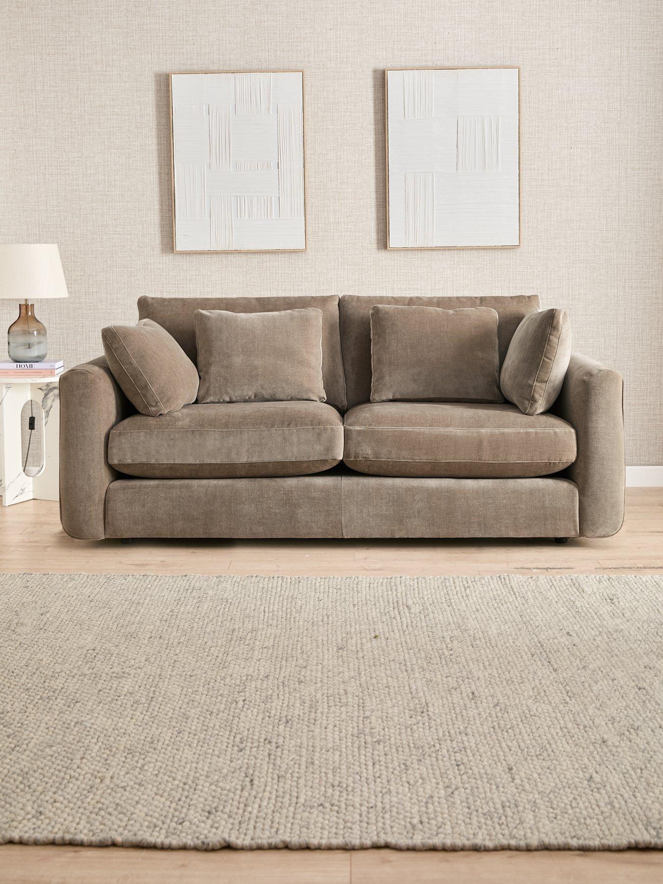  image of very-home-monte-carlo-3-seater-fabric-sofa