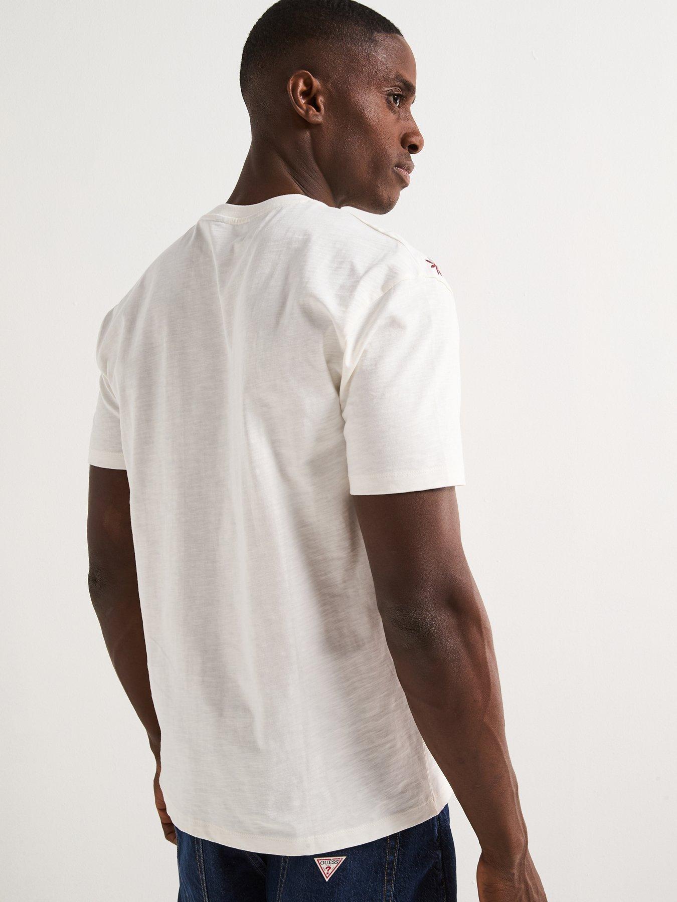Image 2 of 6 of Very Man Relaxed Fit Left Chest Print T-Shirt - Ecru