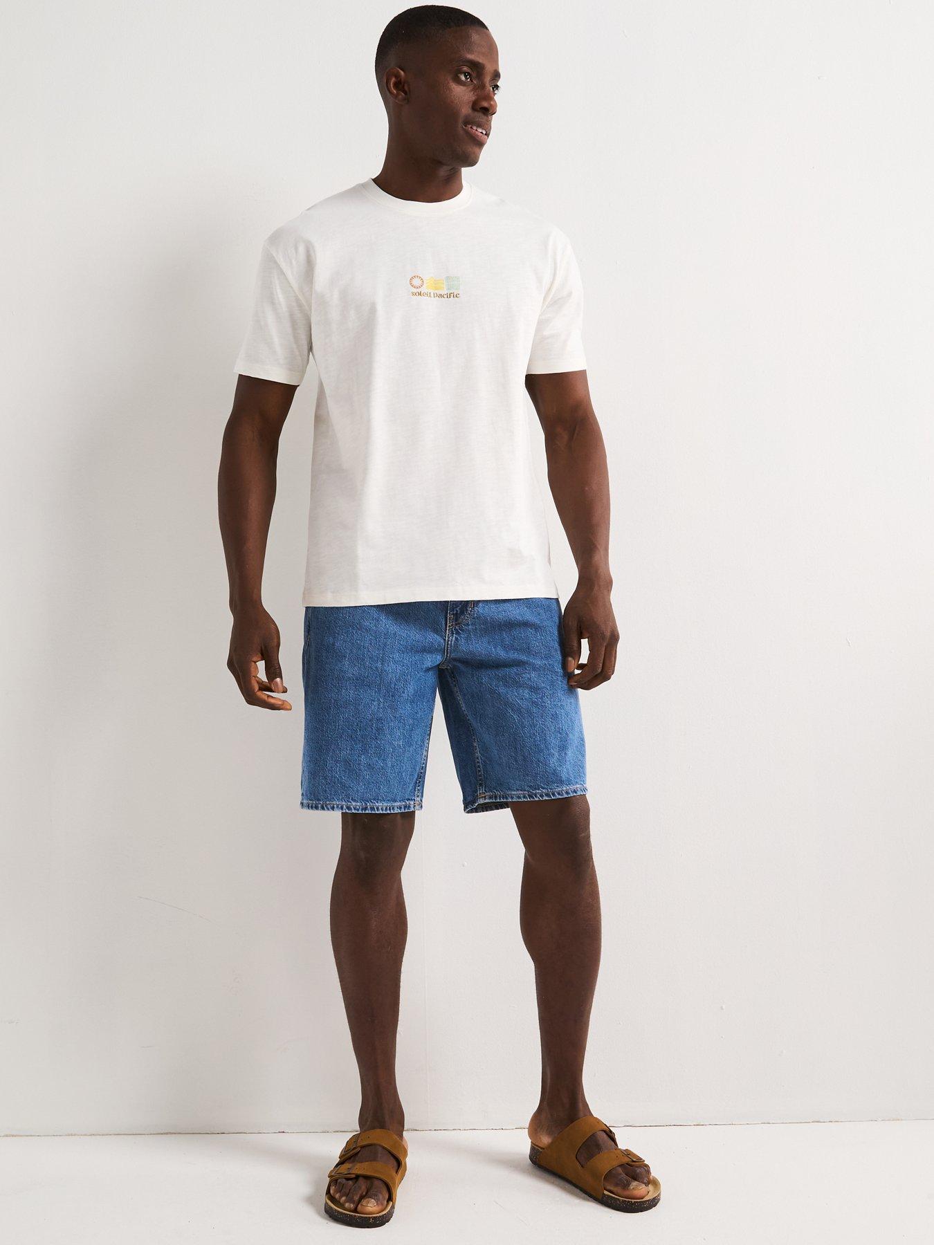 Image 5 of 6 of Very Man Relaxed Fit Soleil Pacific Back Print T-Shirt - Ecru