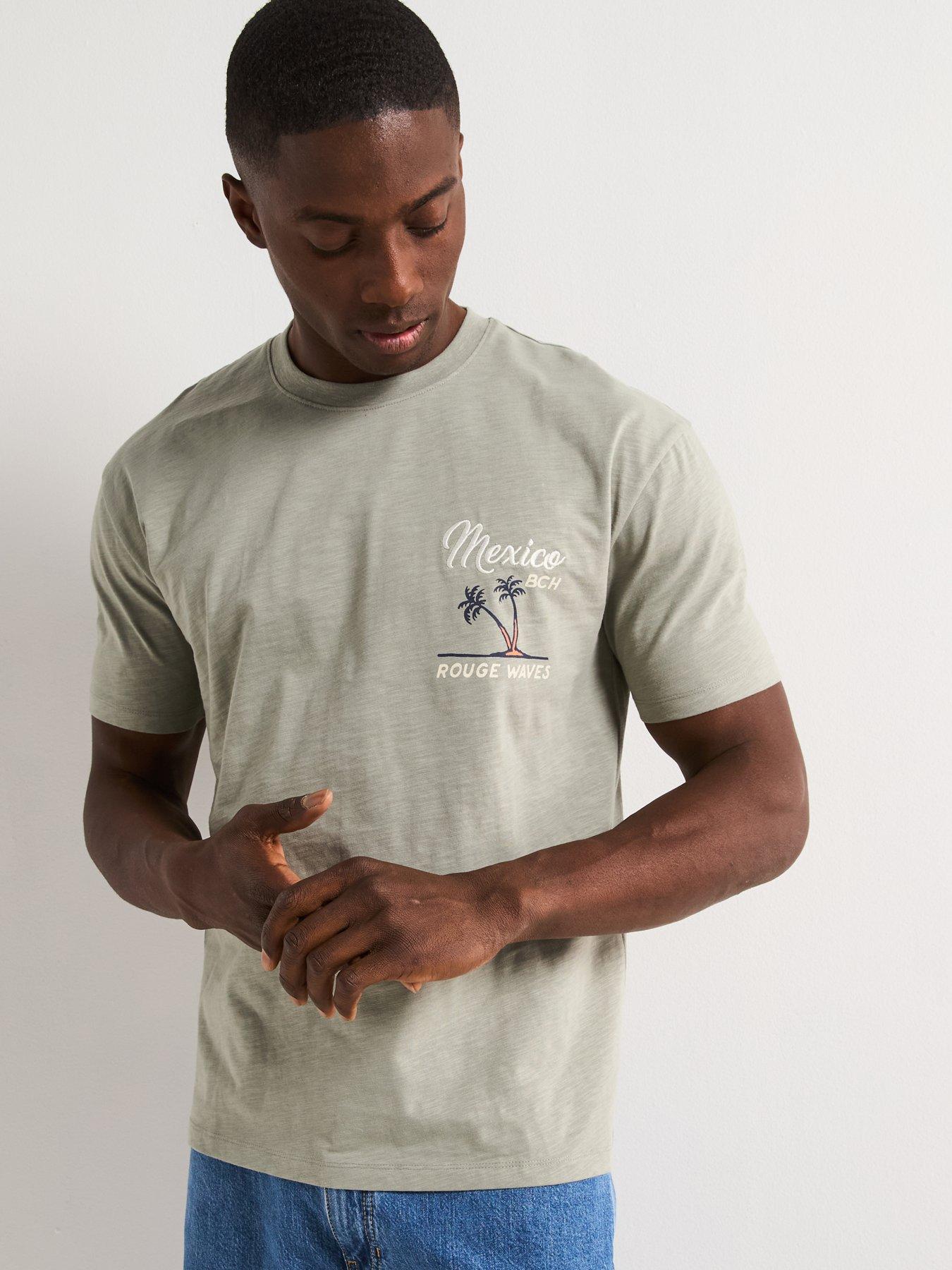 Image 2 of 5 of Very Man Relaxed Fit Mexico Back Print T-Shirt - Sage
