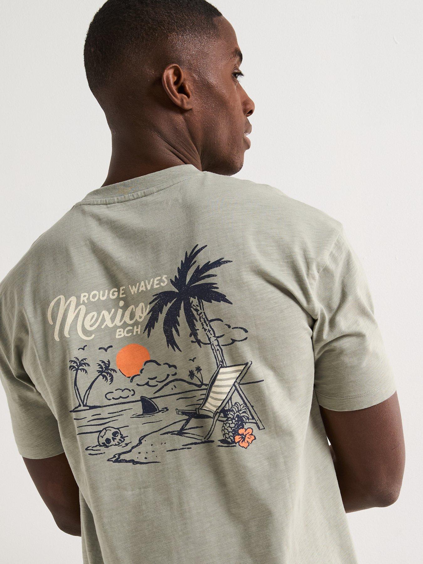 Image 4 of 5 of Very Man Relaxed Fit Mexico Back Print T-Shirt - Sage