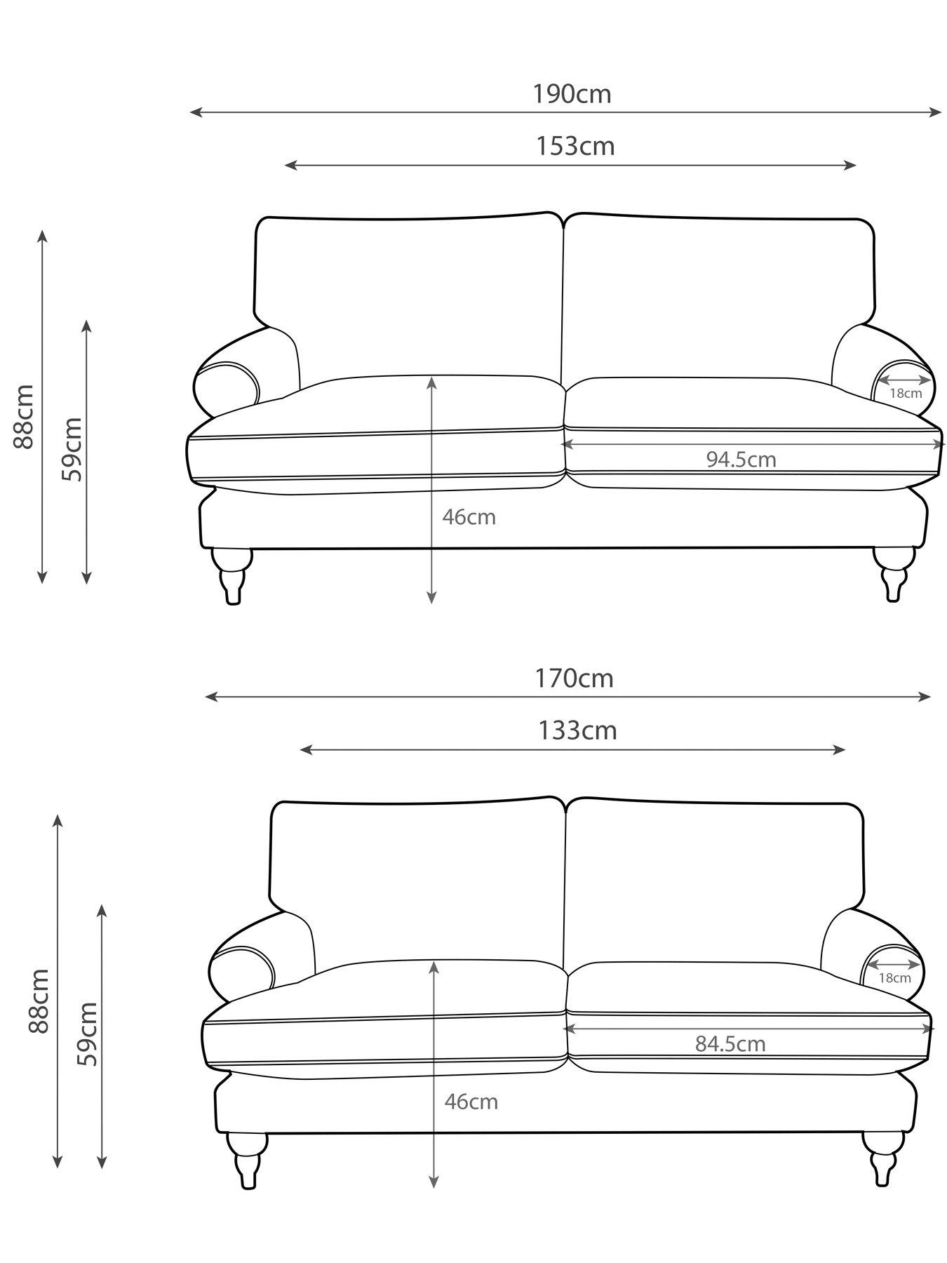 Image 7 of 7 of Very Home Kendal 3 +&nbsp;2 Seater Fabric Sofa Set (Buy &amp; SAVE!)&nbsp;- Made to order in the UK