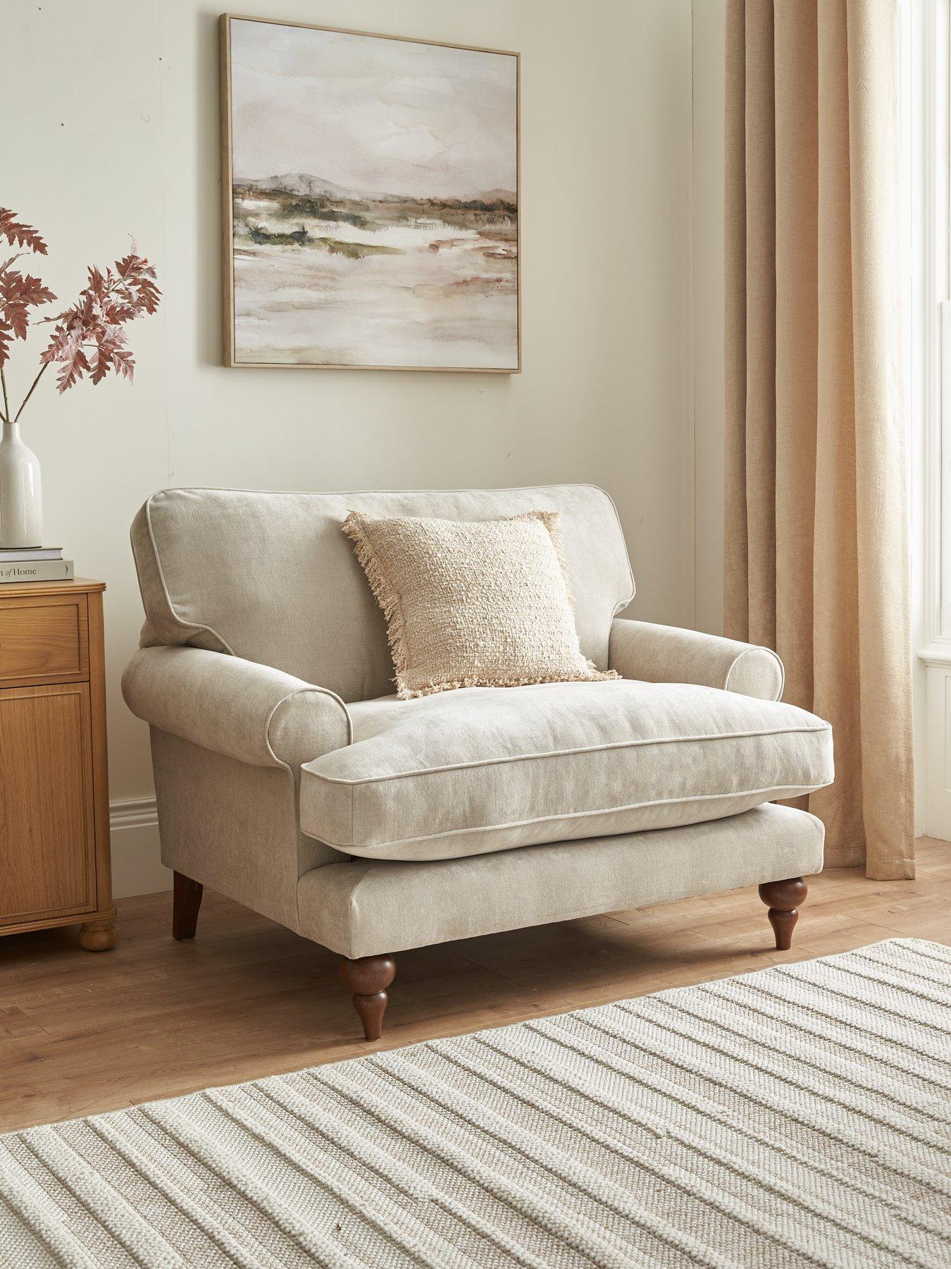 undefined Kendal Fabric Snuggle Chair - Made to order in the UK