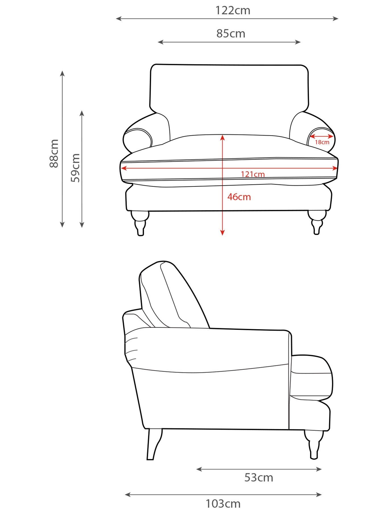 Image 7 of 7 of Very Home Kendal Fabric Snuggle&nbsp;Chair&nbsp;- Made to order in the UK