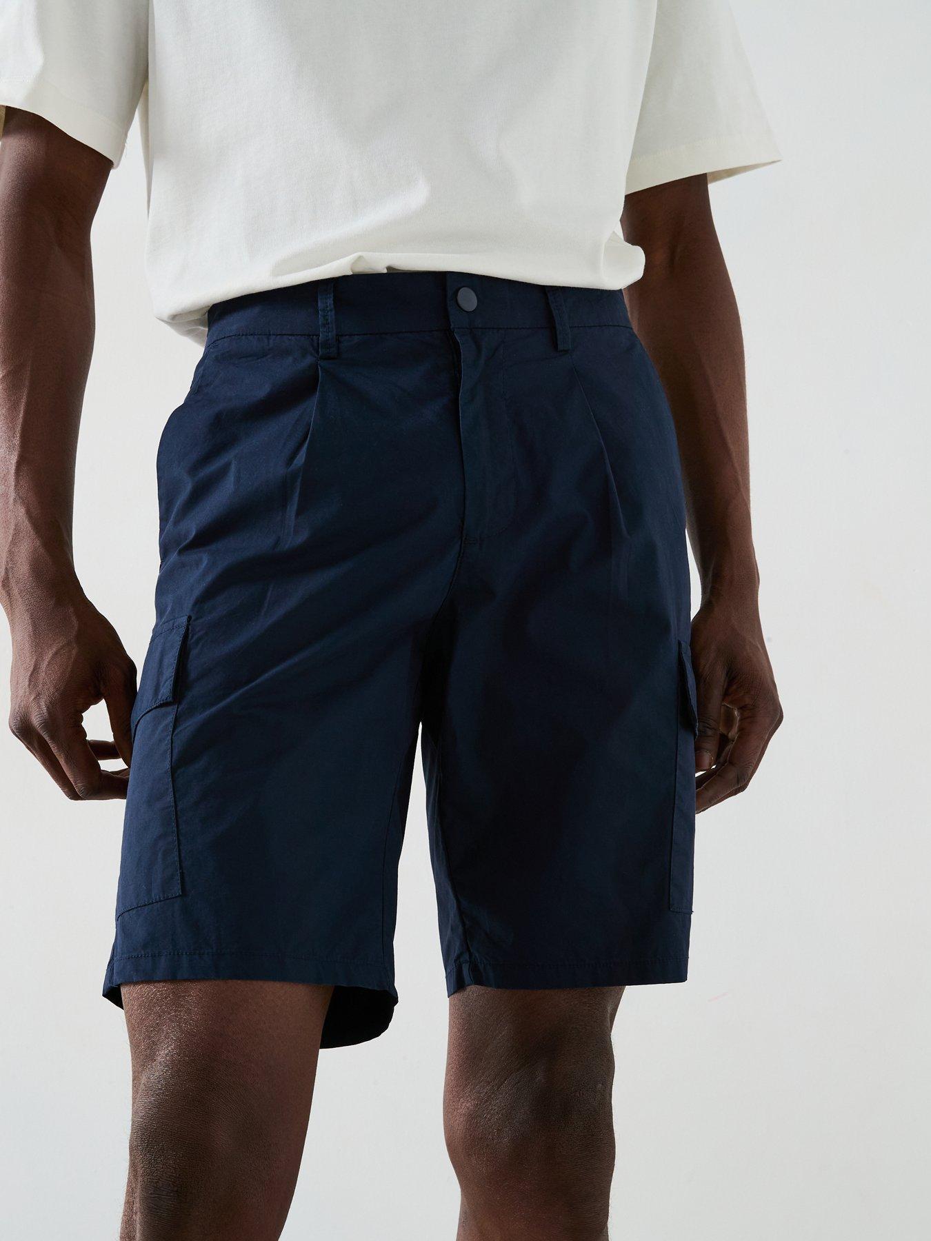 Image 4 of 6 of Very Man Pleated Cargo Short - Navy