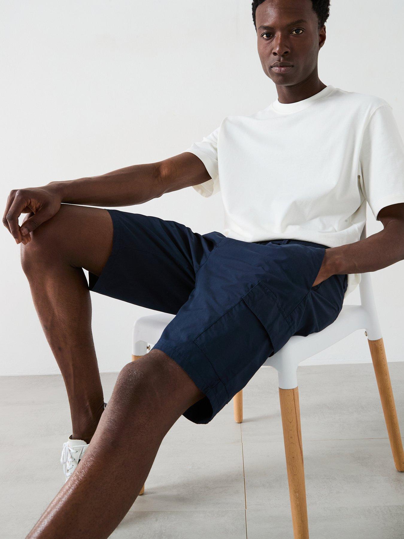 Image 6 of 6 of Very Man Pleated Cargo Short - Navy