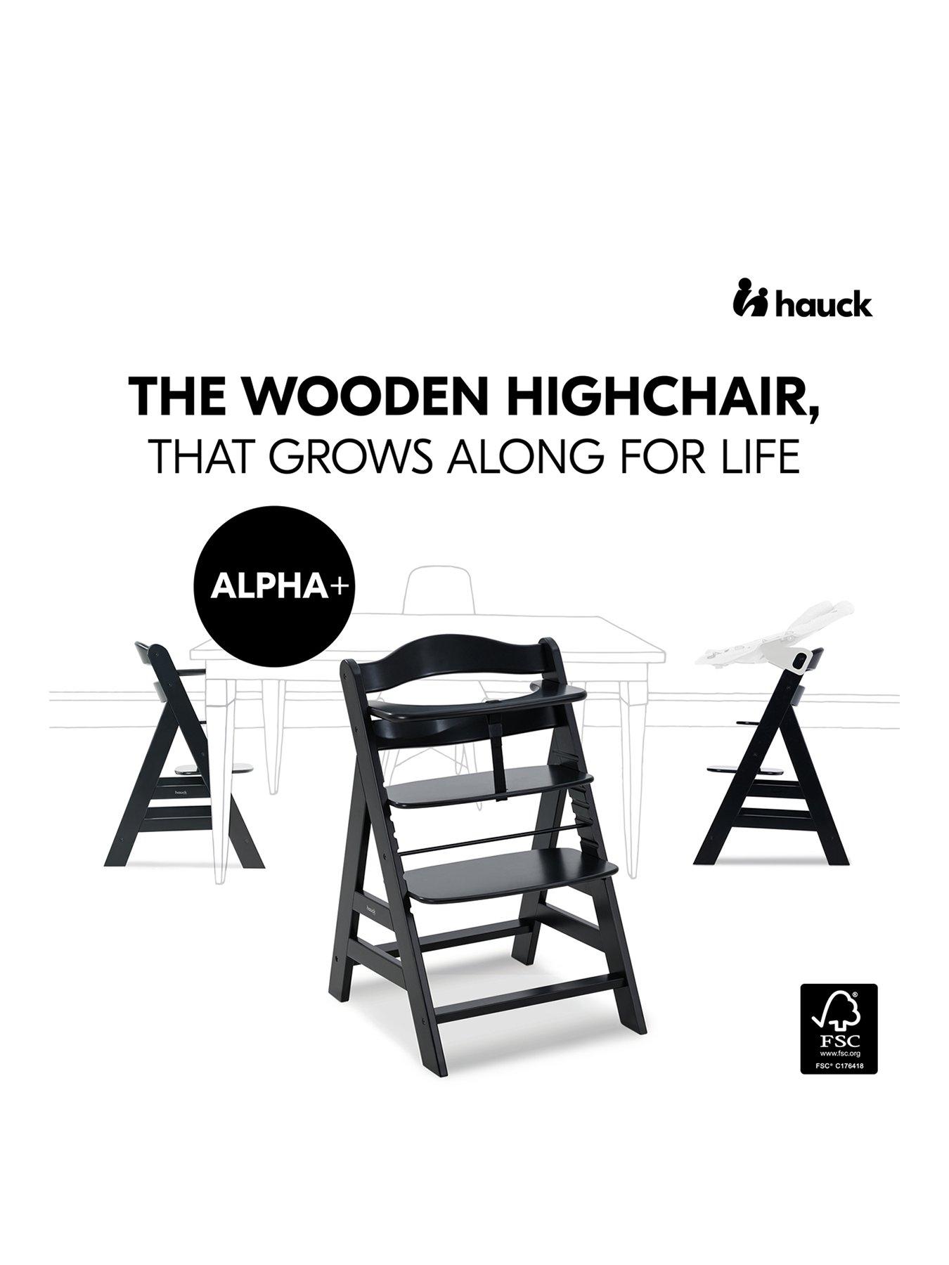  image of hauck-alpha-wooden-highchair-black