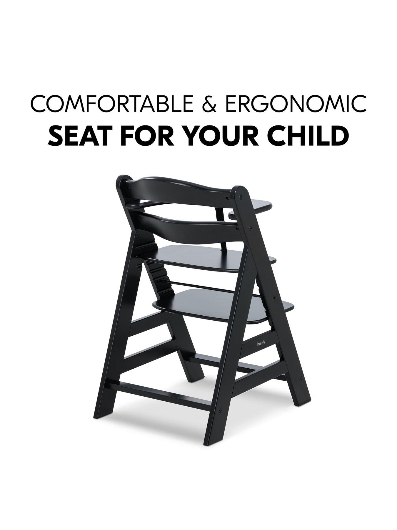  image of hauck-alpha-wooden-highchair-black