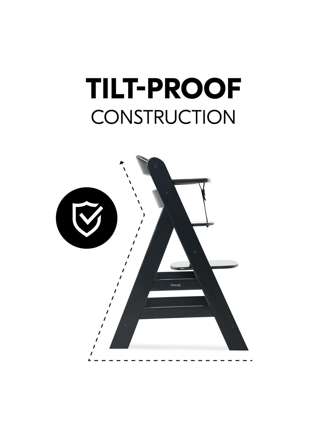  image of hauck-alpha-wooden-highchair-black