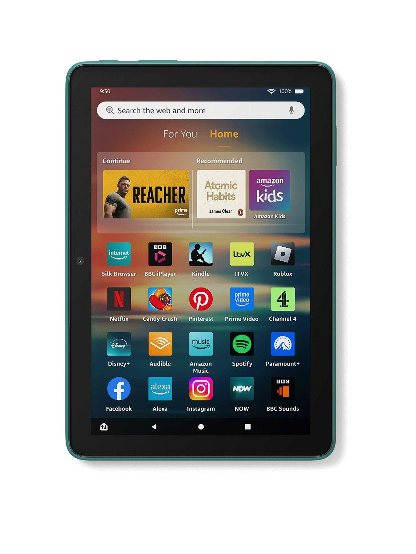 Image 1 of 7 of Amazon Fire HD 8 tablet, 8' HD Display, 3GB memory, 32GB, Emerald, (2024 release) - with ads