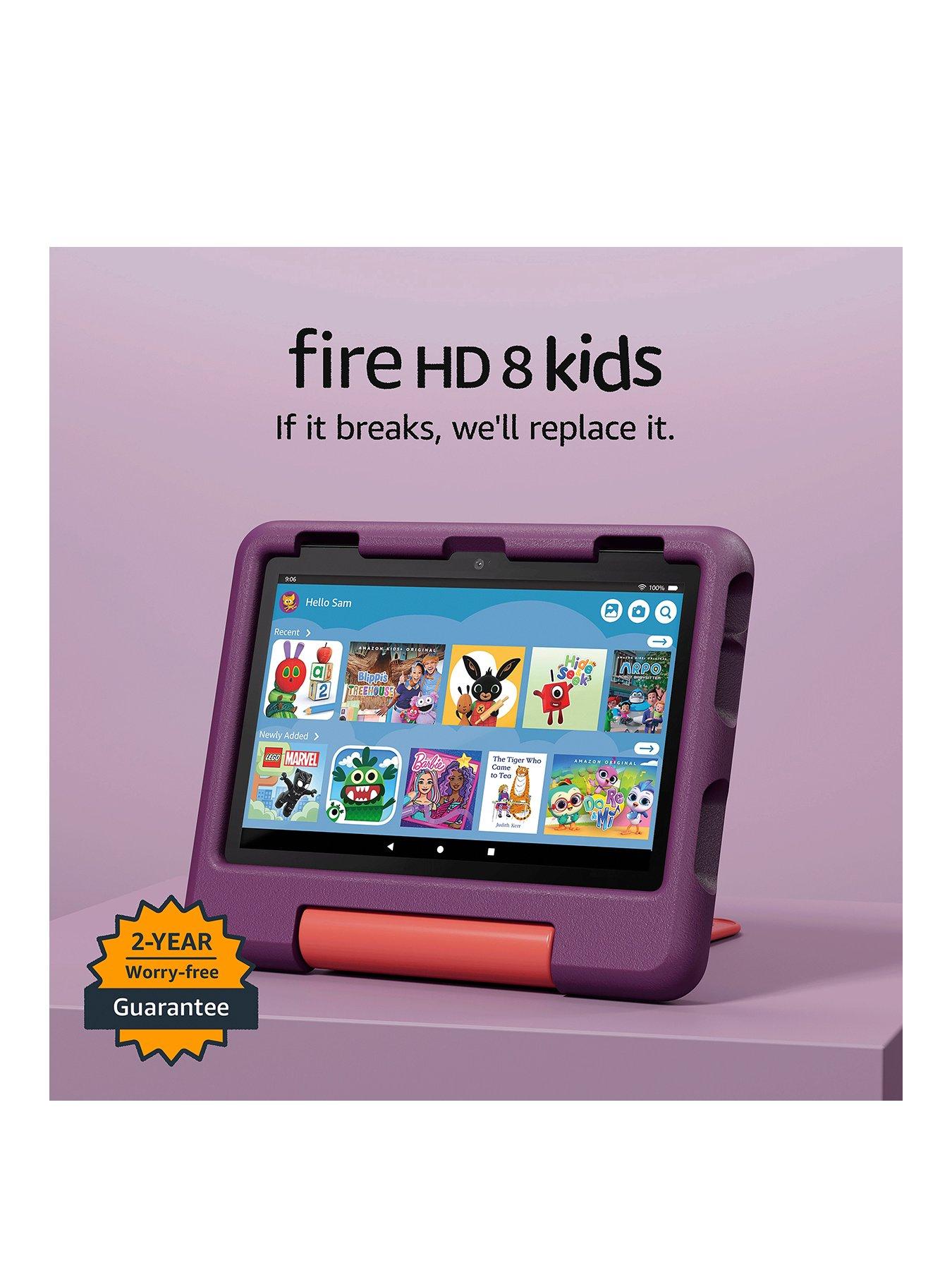 Amazon Fire HD 8 Kids tablet, ages 3-7 , 3GB memory, 32GB, Grape