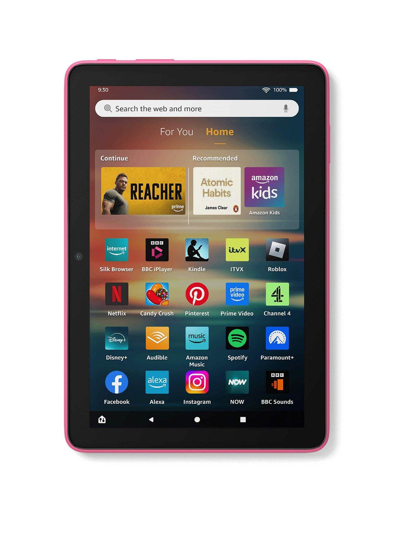 Amazon Fire HD 8 tablet, 8' HD Display, 3GB memory, 32GB, Hibiscus, (2024 release) - with ads