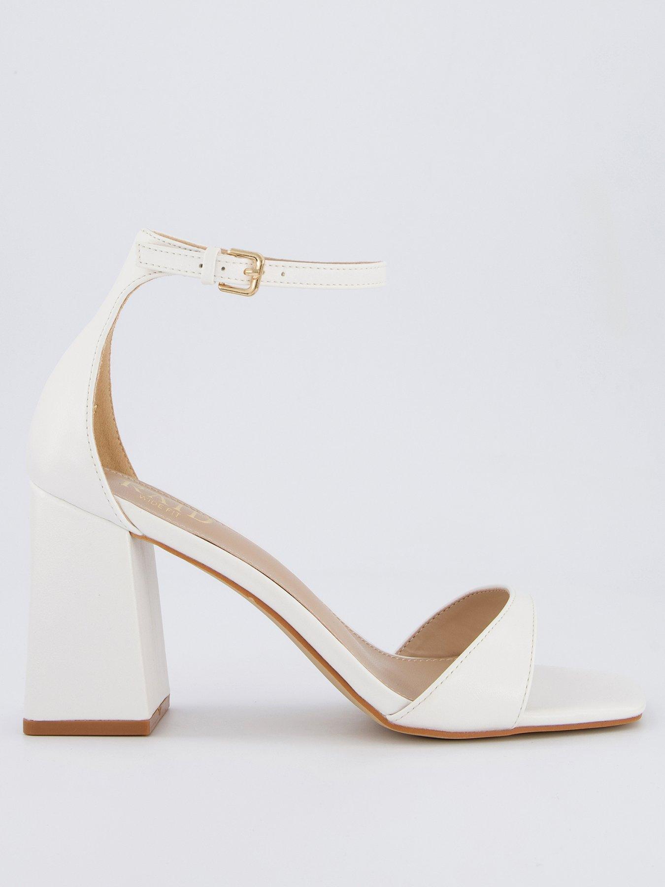 Raid Wide Fit Niya Sandals - Heel - White