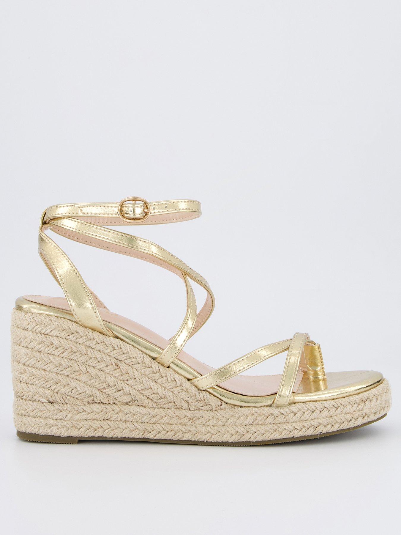 raid-hadia-sandals-wedges-gold