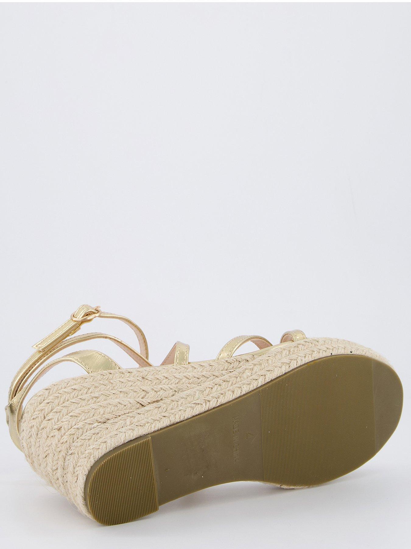  image of raid-hadia-sandals-wedges-gold