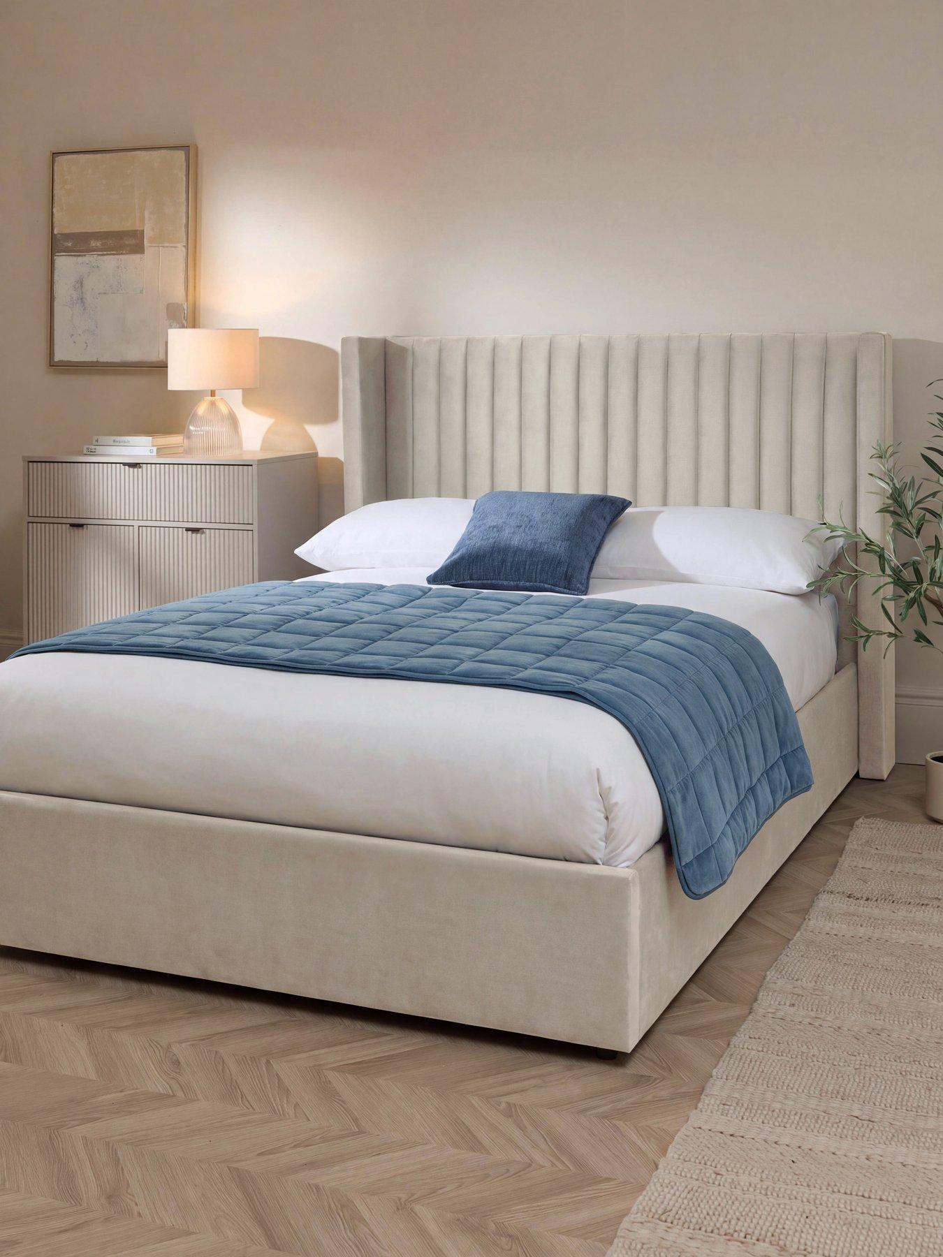 Very Home Haywood End Lift Up Storage Ottoman Bed with Mattress Options (Buy  &  SAVE!) - Natural
