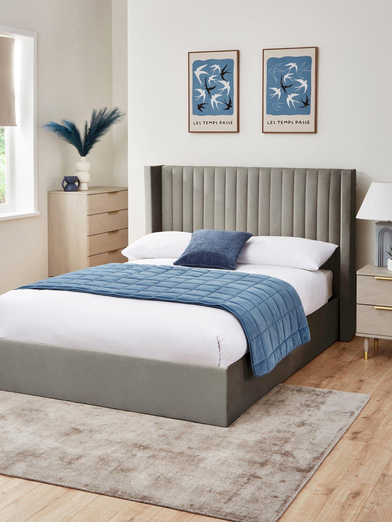 Image 1 of 7 of The Very Collection Haywood End Lift Up Storage Ottoman Bed with Mattress Options (Buy &amp; SAVE!) - Natural