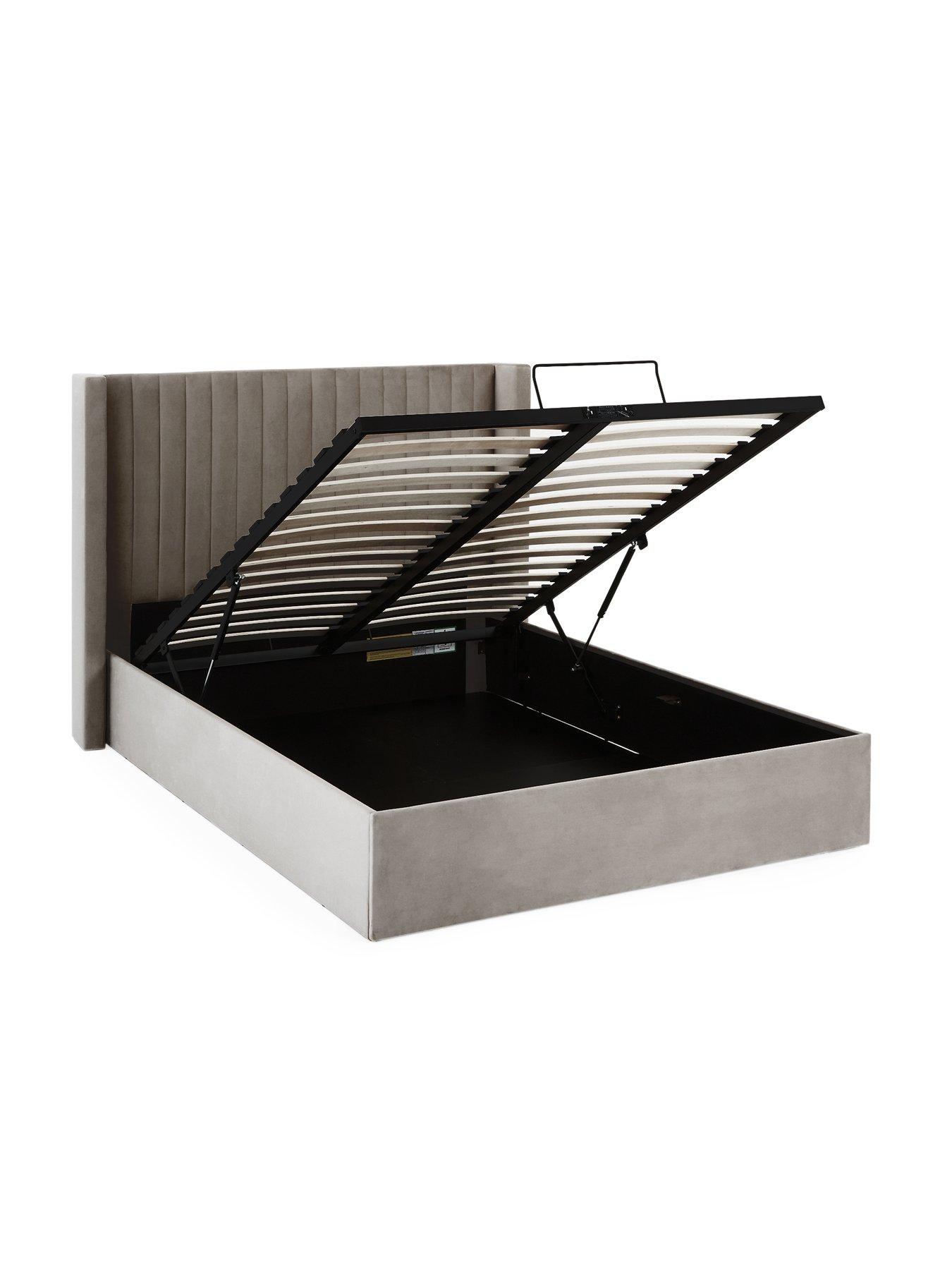 Image 4 of 7 of The Very Collection Haywood End Lift Up Storage Ottoman Bed with Mattress Options (Buy &amp; SAVE!) - Natural