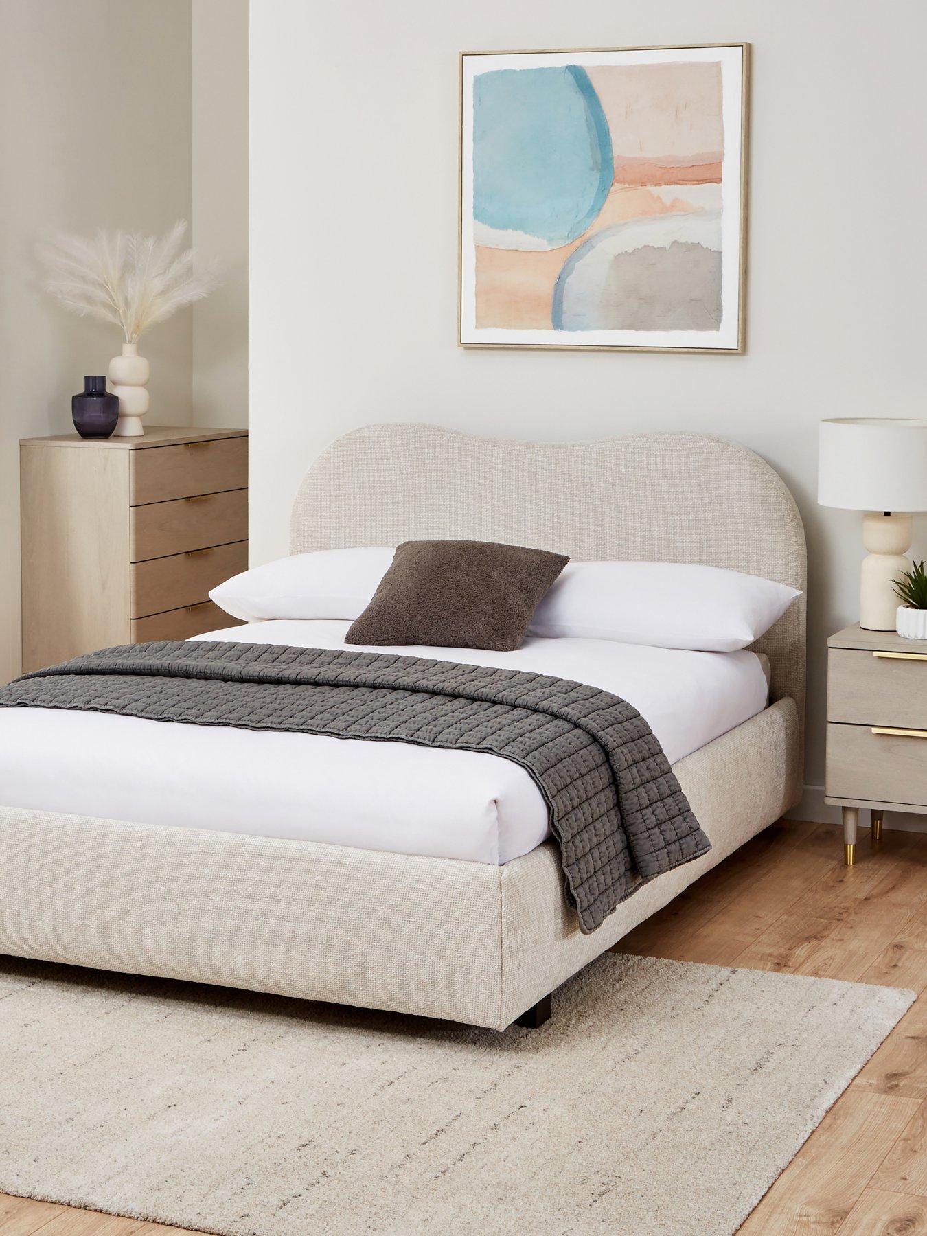 Very Home Mallow Fabric Bed with Mattress Options (Buy  &  SAVE!)