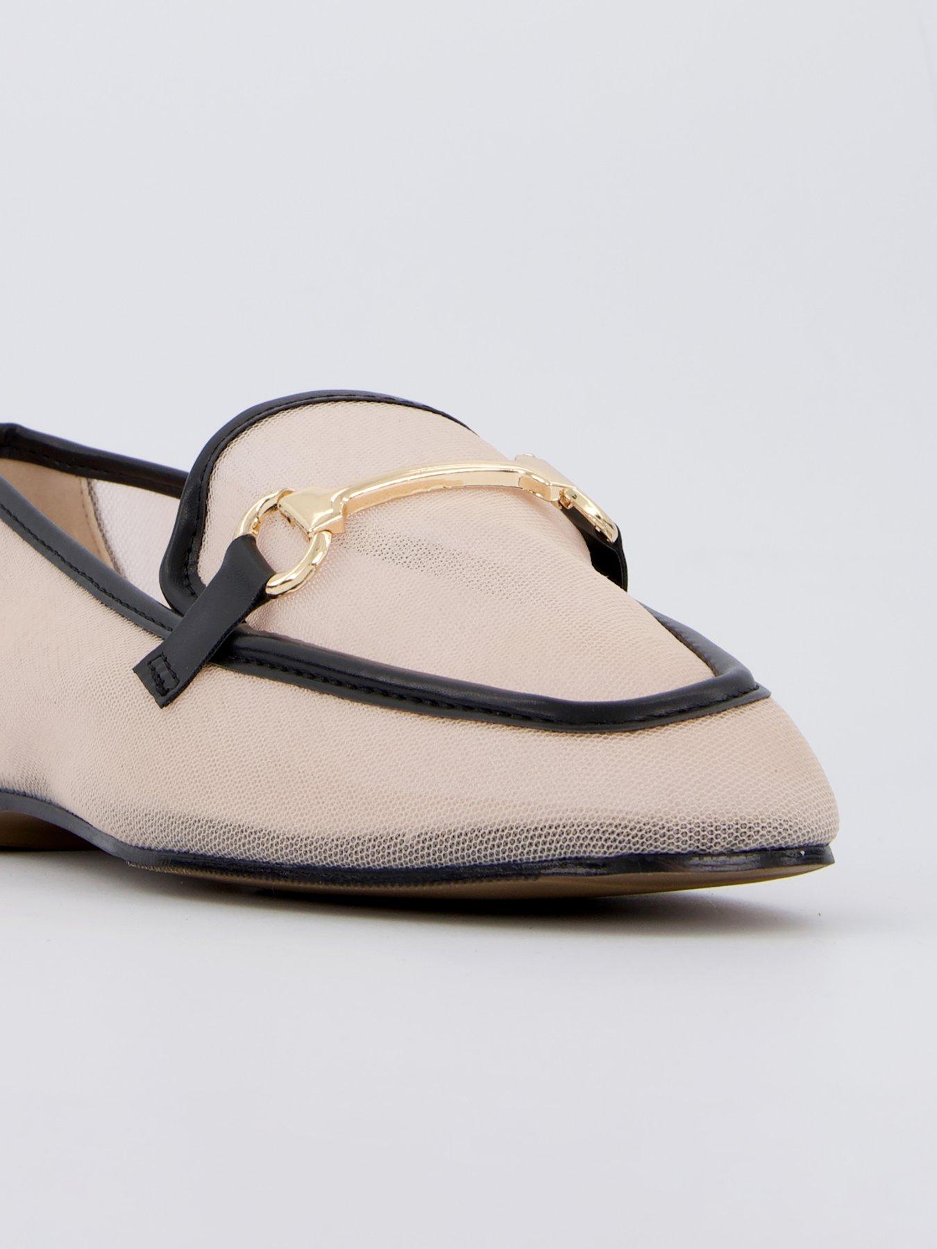 Image 6 of 7 of Raid Graice Mesh Loafer Shoes - Black and Cream