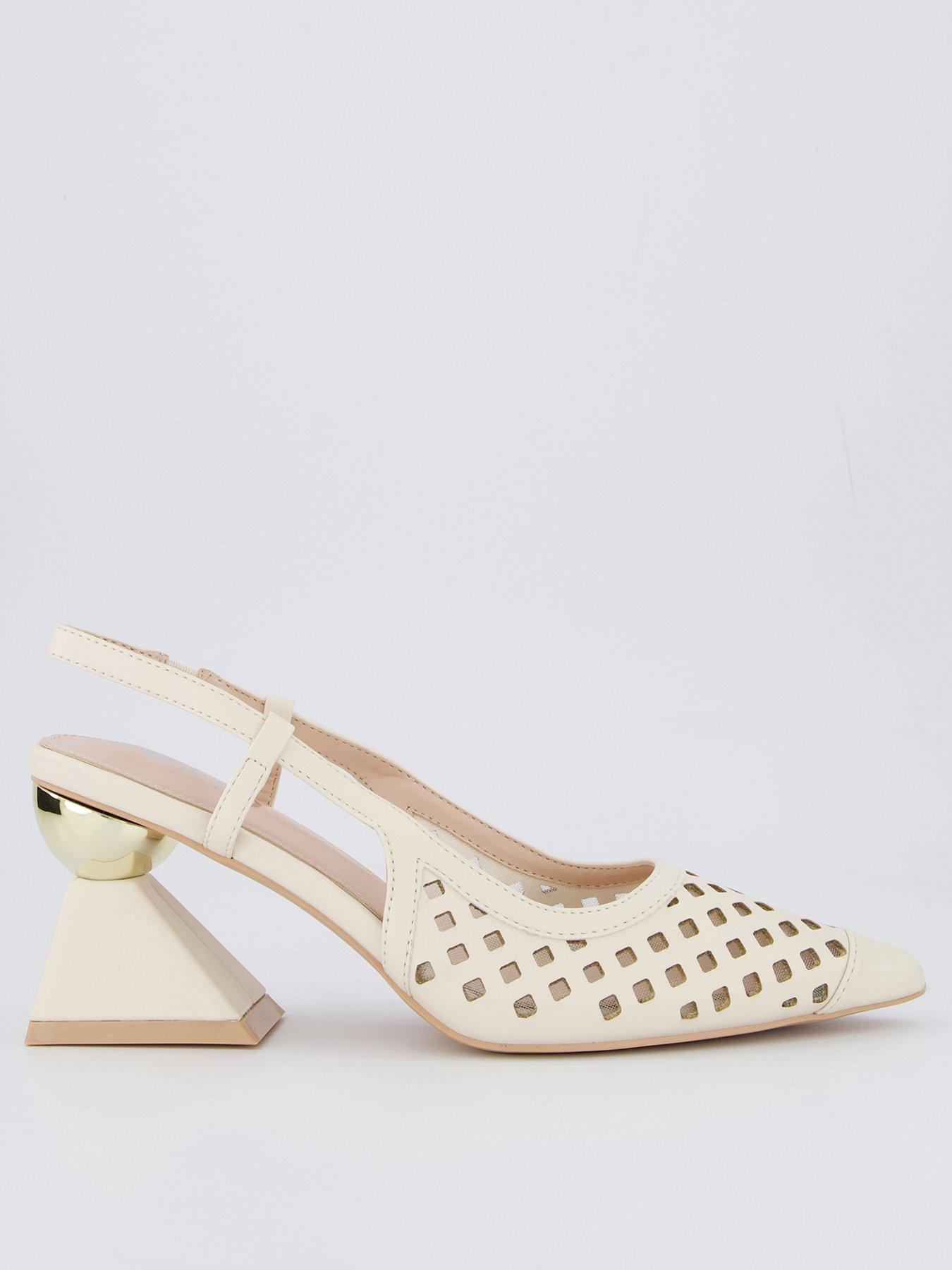 Image 1 of 7 of Raid Gypsy Irregular Heel Shoes - Off White