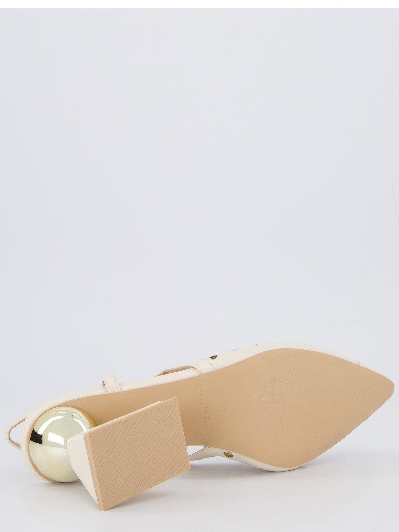 Image 4 of 7 of Raid Gypsy Irregular Heel Shoes - Off White