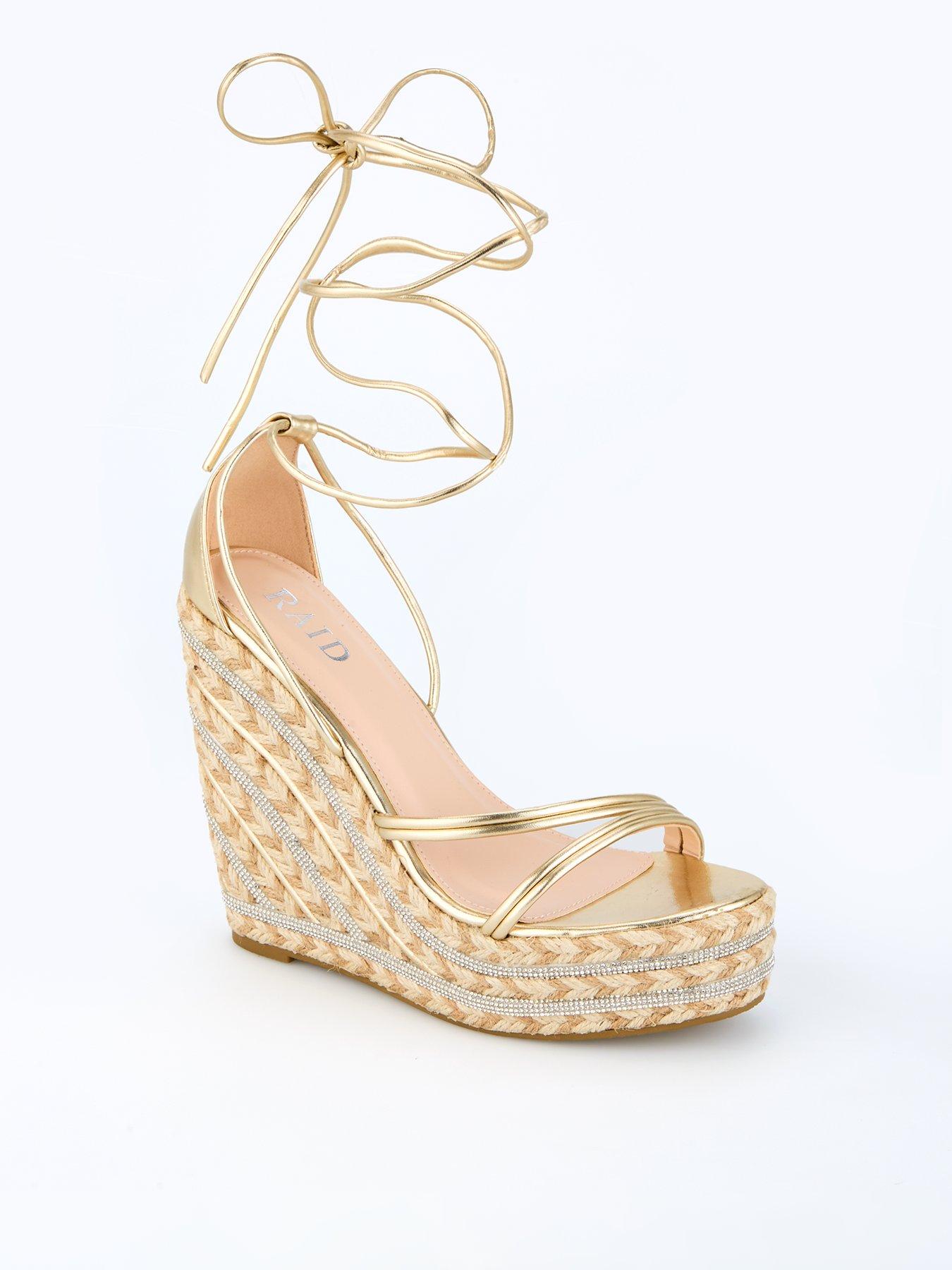 raid-francis-sandals-wedges-gold