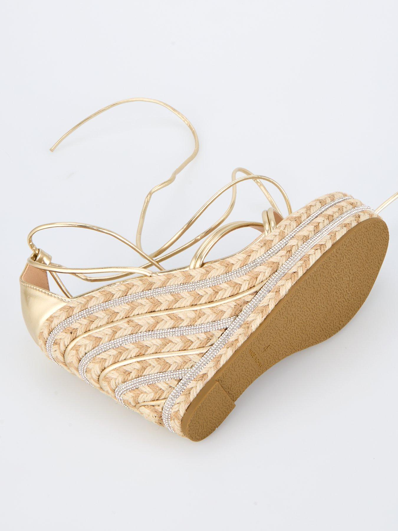 image of raid-francis-sandals-wedges-gold