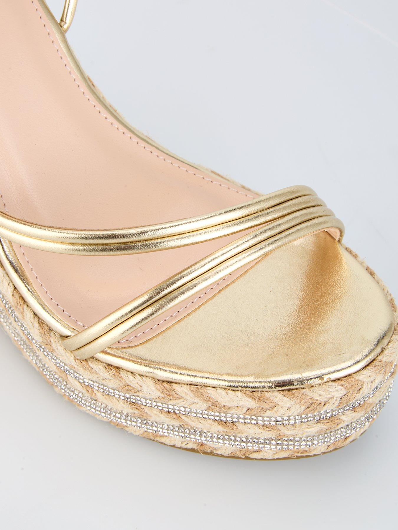  image of raid-francis-sandals-wedges-gold