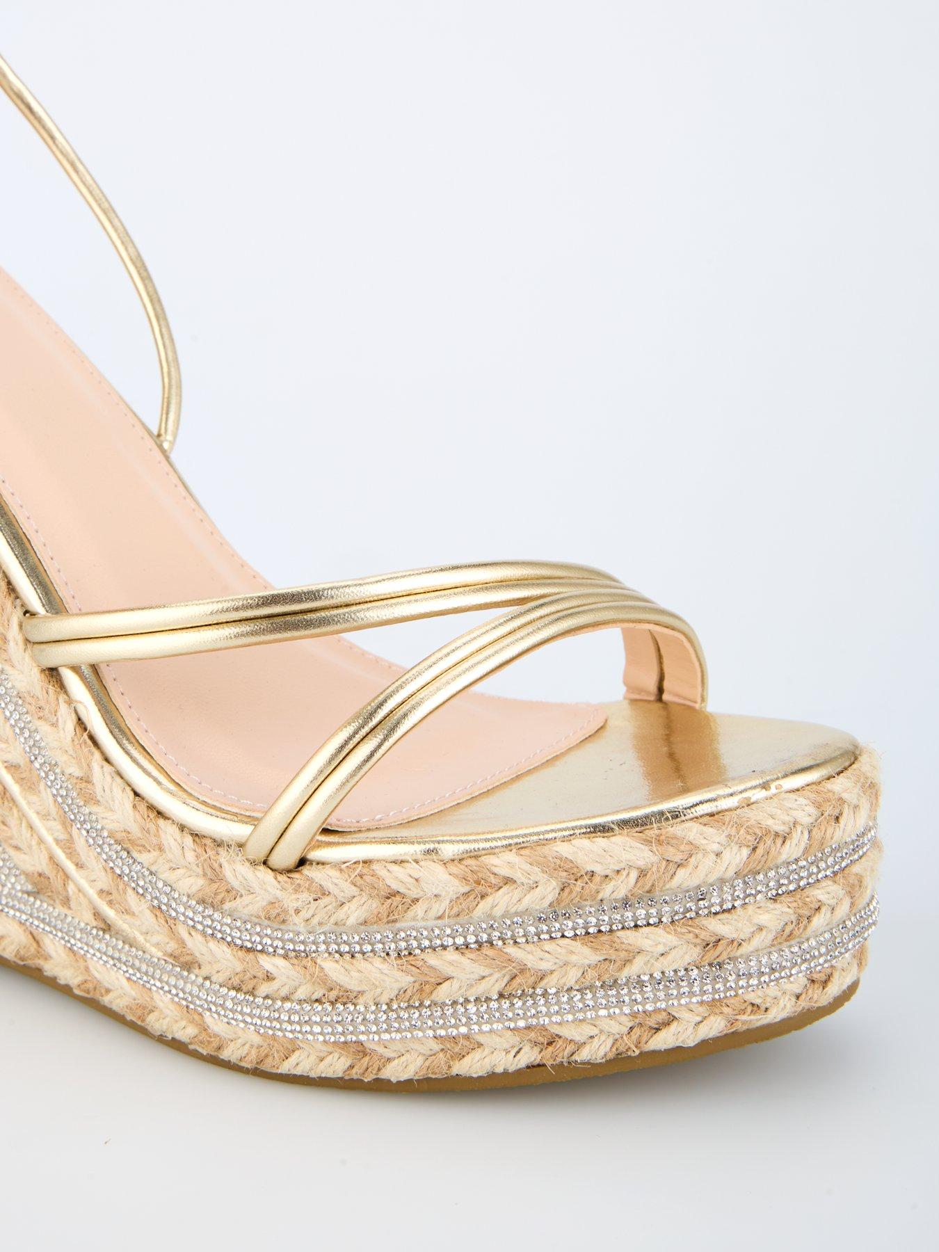  image of raid-francis-sandals-wedges-gold