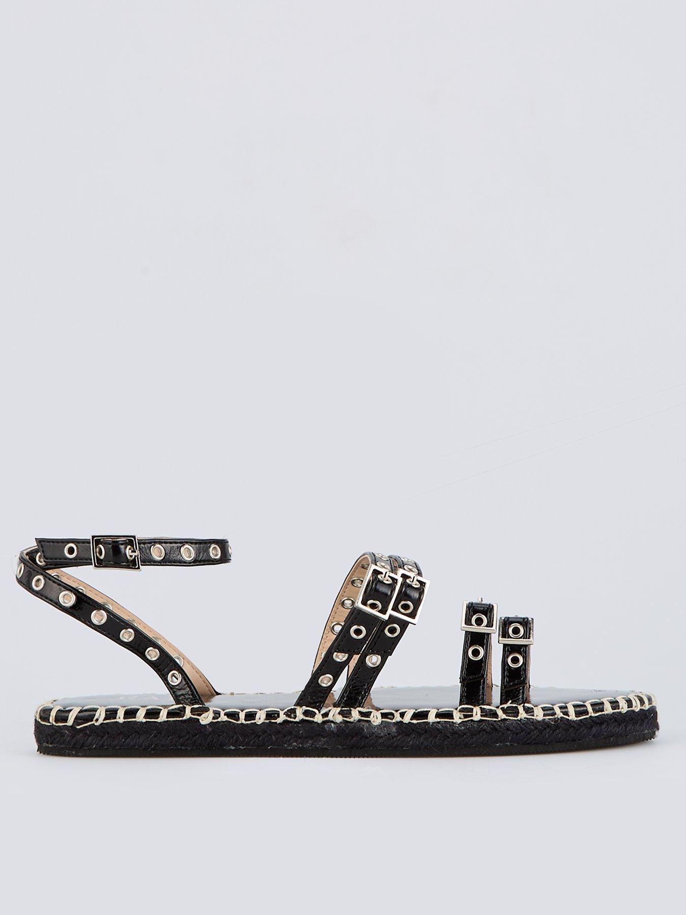 raid-tanya-flat-strappy-sandals-black