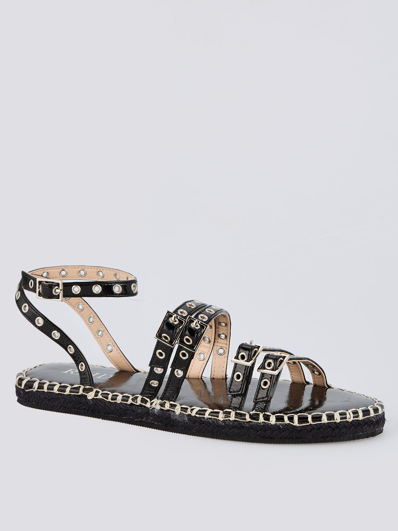 Image 2 of 6 of Raid Tanya Flat Strappy Sandals - Black