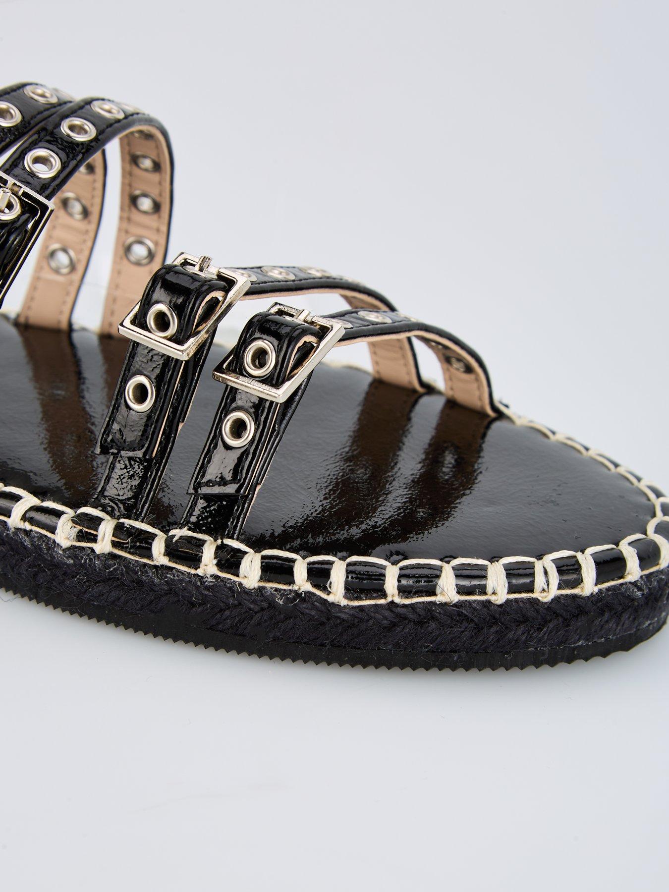 Image 5 of 6 of Raid Tanya Flat Strappy Sandals - Black