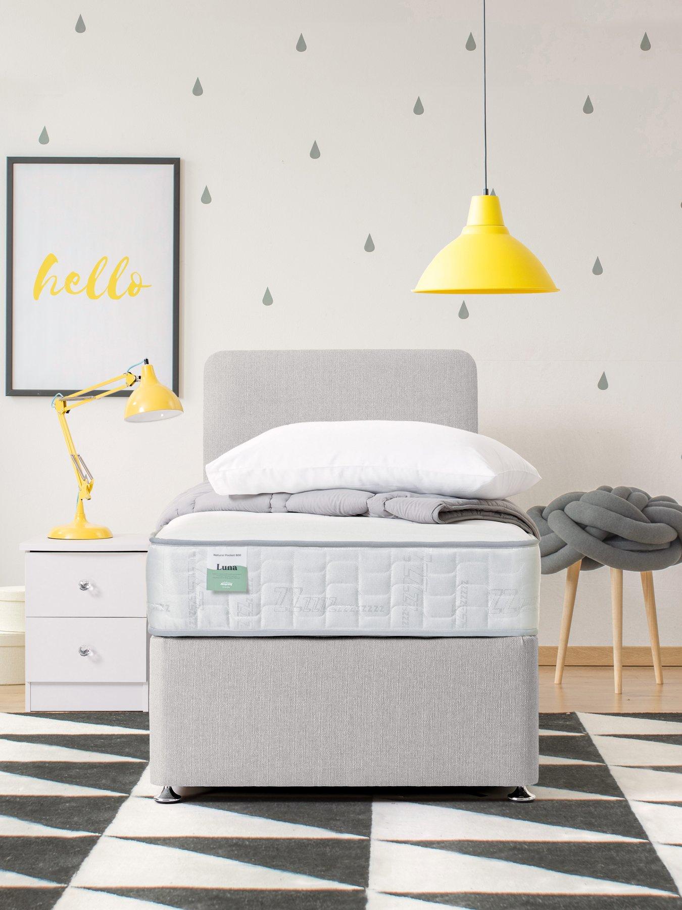  image of airsprung-luna-800-pocket-kidsnbspdivan-headboard-included