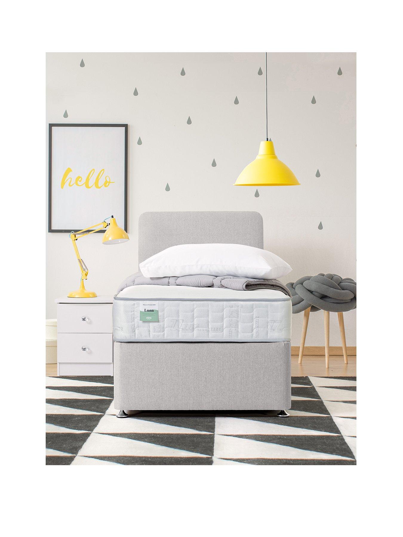  image of airsprung-luna-800-pocket-kidsnbspdivan-headboard-included