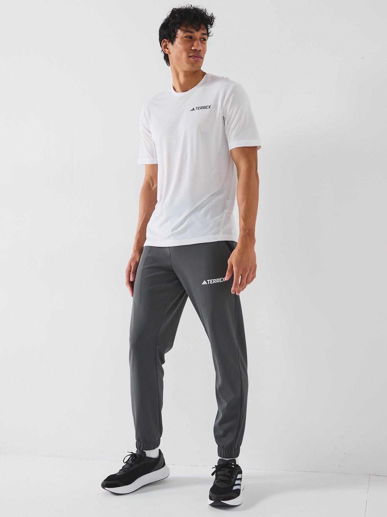  image of adidas-terrex-mens-mountain-knit-pants-grey