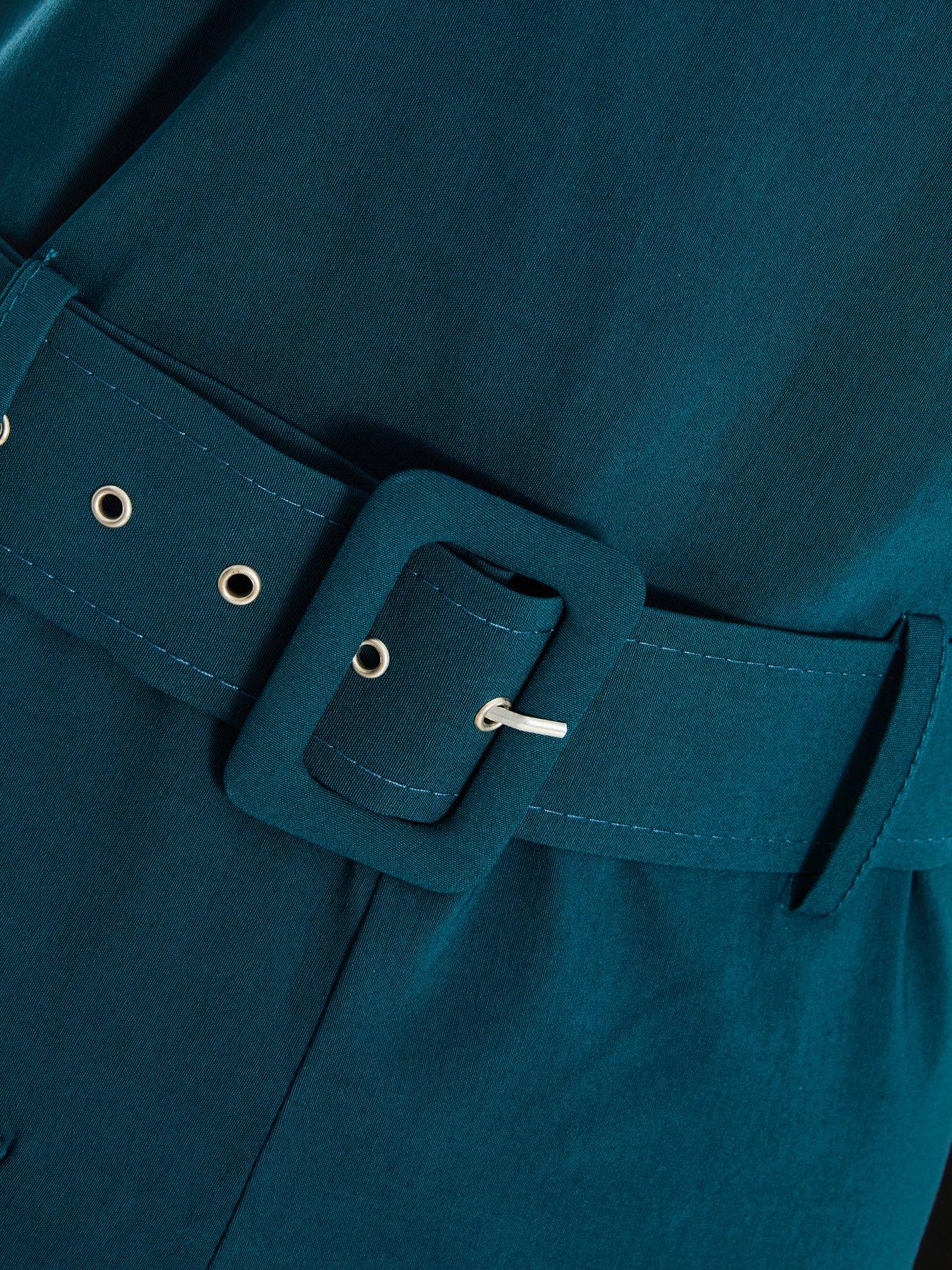 Image 6 of 6 of Quiz Teal Round Neck Skort Playsuit