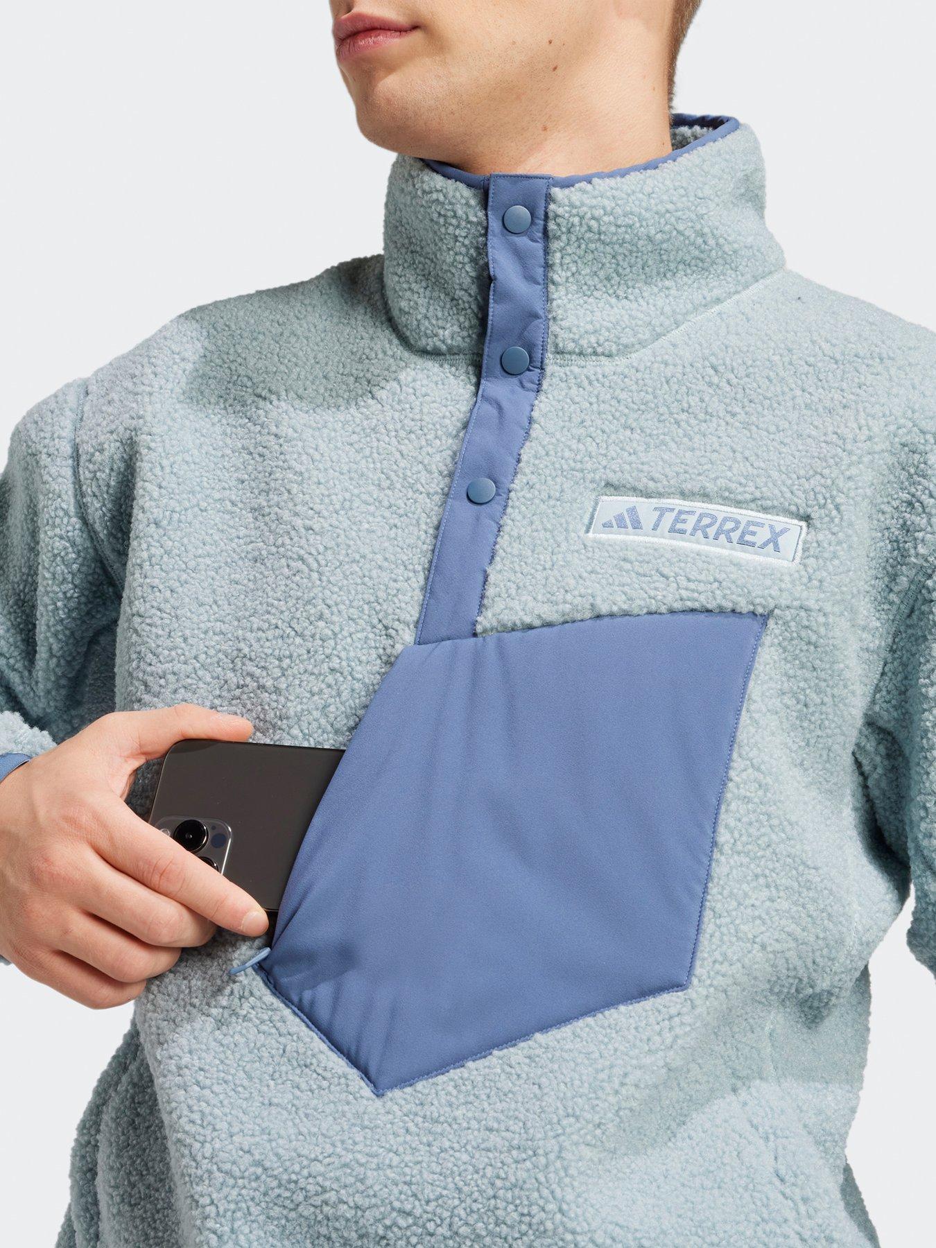  image of adidas-terrex-mens-xpl-pile-snap-fleece--light-blue
