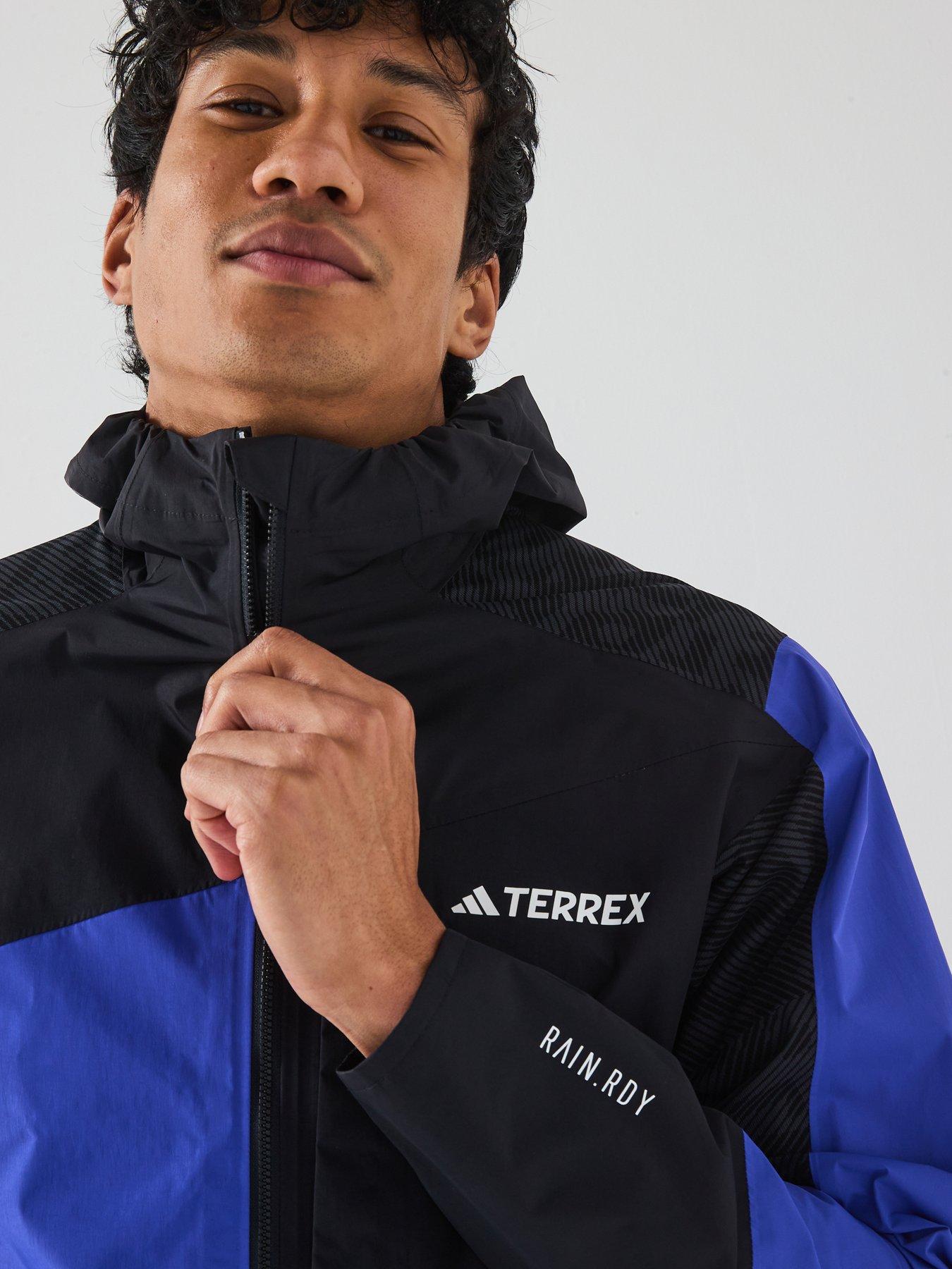  image of adidas-terrex-mens-xpr-hybrid-rain-ready-jacket-blue