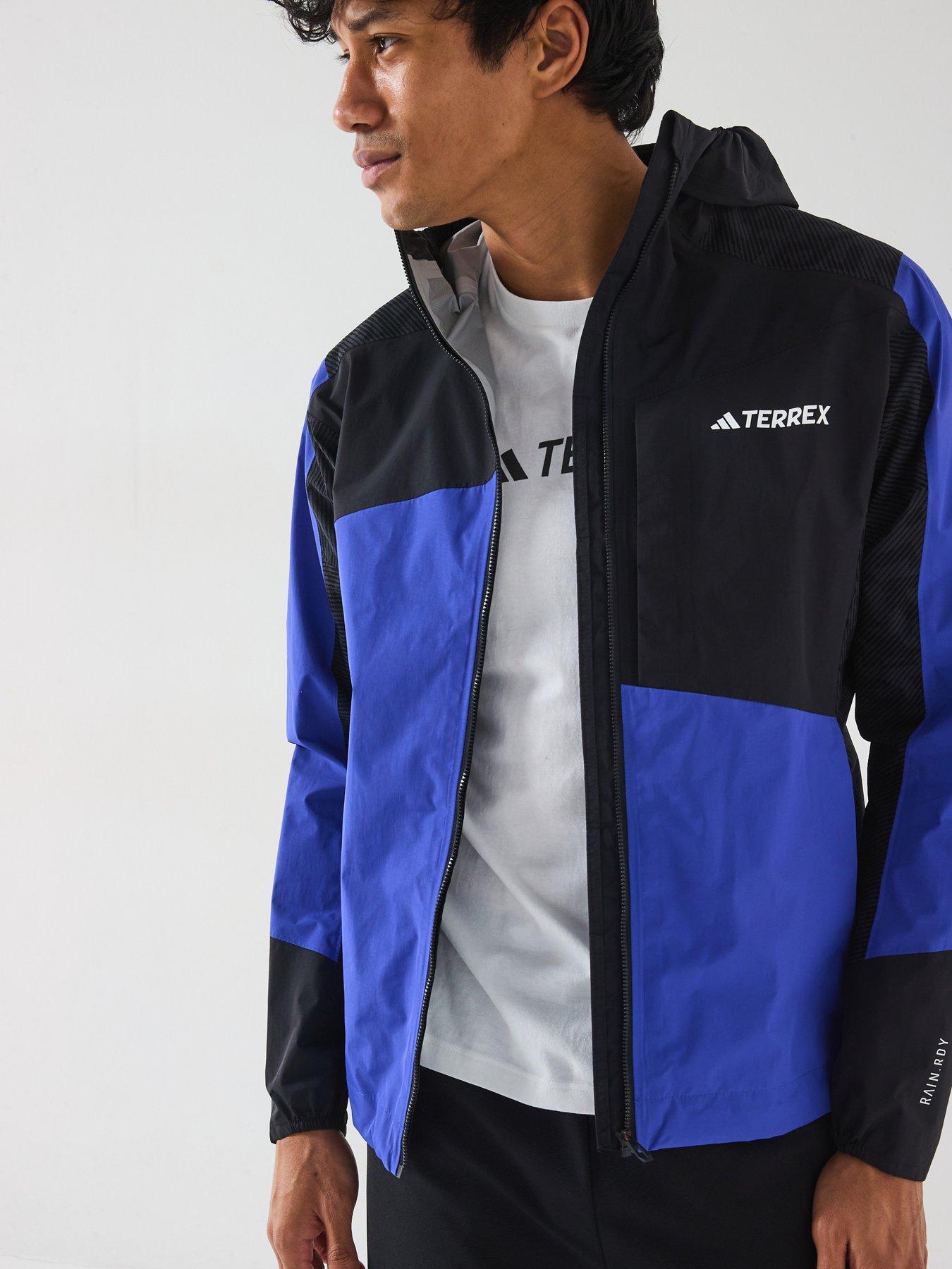  image of adidas-terrex-mens-xpr-hybrid-rain-ready-jacket-blue